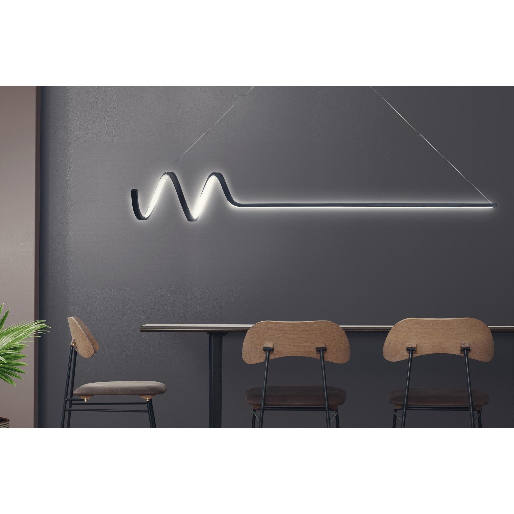 Luster Waterwave - Black Body, White Light | AG-vitahome.hr
