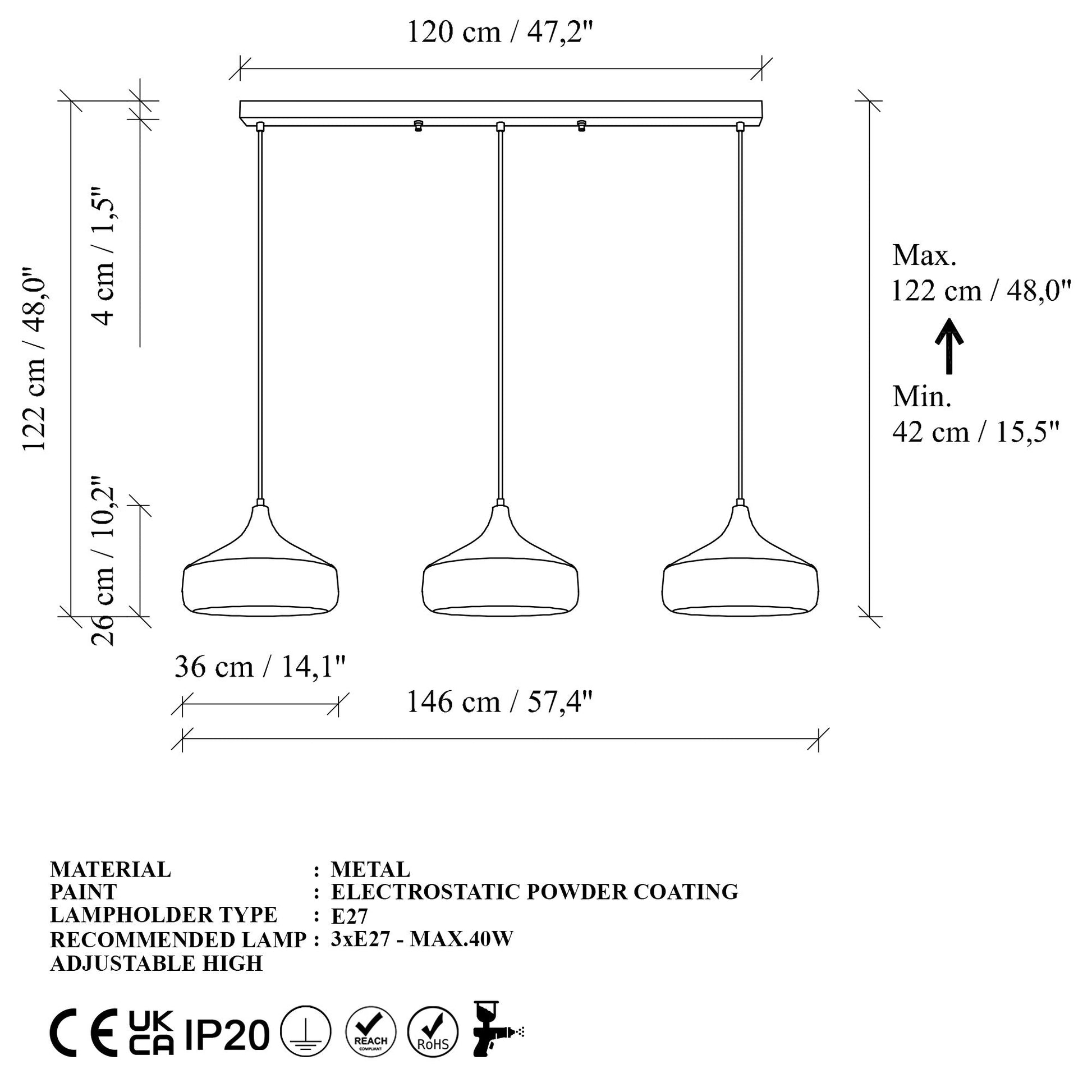 Luster Yildo - L-253 - 1 | AG-vitahome.hr