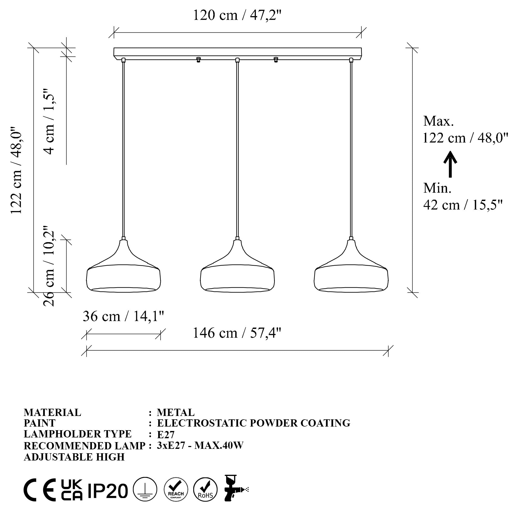 Luster Yildo - L-253 - 1 | AG-vitahome.hr