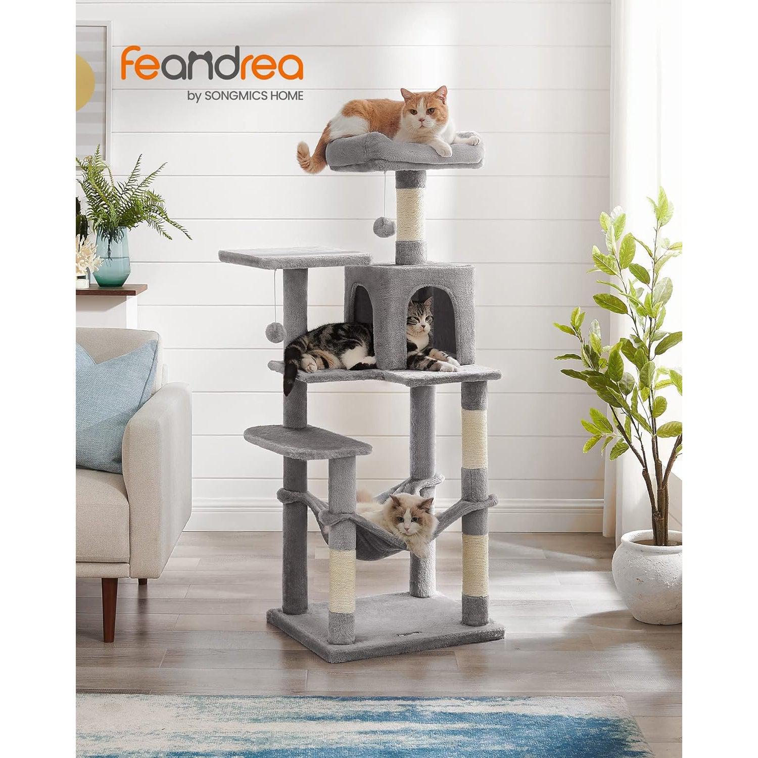 Mačje drvo, mačji toranj 143 cm, svijetlo sivo | FEANDREA | FEANDREA-vitahome.hr