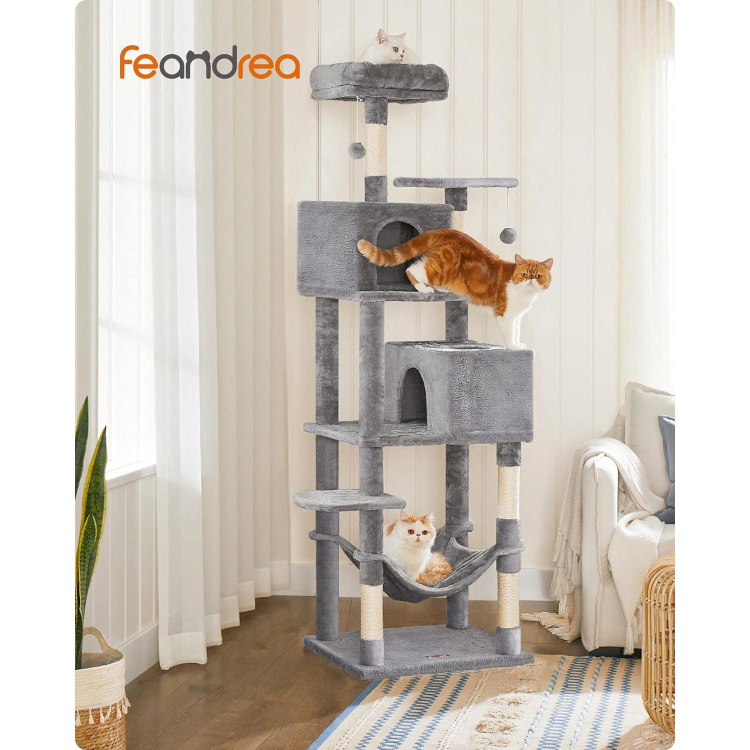 Mačje stablo, mačji toranj visok 191 cm, svijetlo sivo | FEANDREA | FEANDREA-vitahome.hr