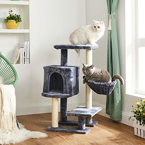 Macska kaparóafa, kis macska ház 84 cm, füstszürke-FEANDREA-Vita Home