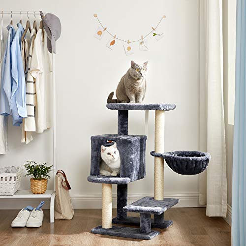Macska kaparóafa, kis macska ház 84 cm, füstszürke-FEANDREA-Vita Home