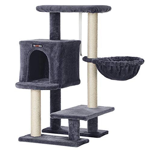 Macska kaparóafa, kis macska ház 84 cm, füstszürke-FEANDREA-Vita Home