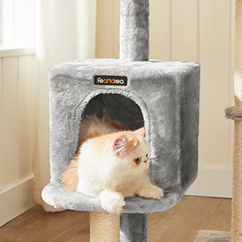 Macska kaparóafa, kis macska ház 84 cm, világosszürke-FEANDREA-Vita Home