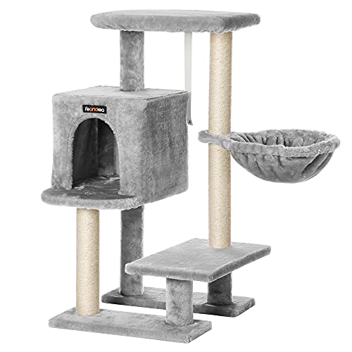 Macska kaparóafa, kis macska ház 84 cm, világosszürke-FEANDREA-Vita Home