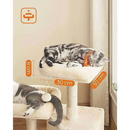 Macska kaparófa, 115 cm macskalakás kaparó rámpával, bézs-FEANDREA-Vita Home