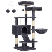 Macskakaparófa, macska játszó torony 142 cm, macskabútor, füstszürke-FEANDREA-Vita Home