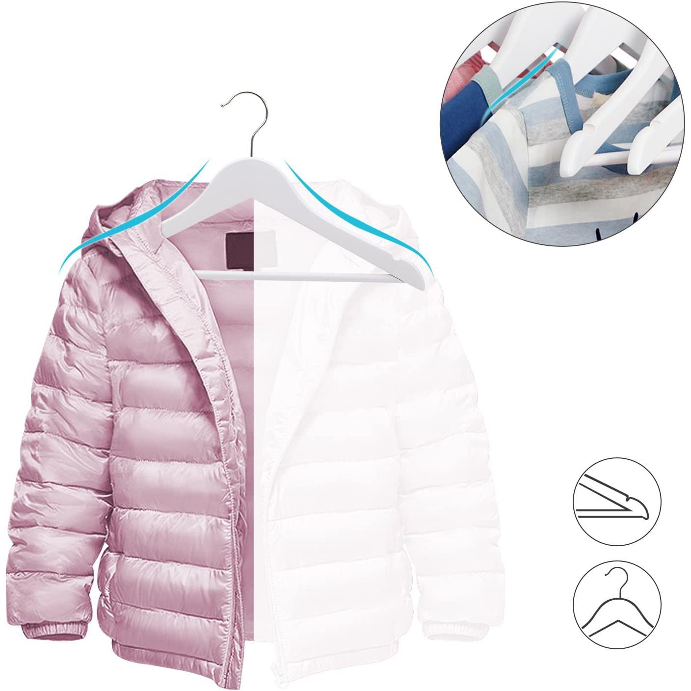 Mala vješalica 35 cm, Vješalice za dječju odjeću, pakiranje od 20 kom, bijele | SONGMICS-vitahome.hr