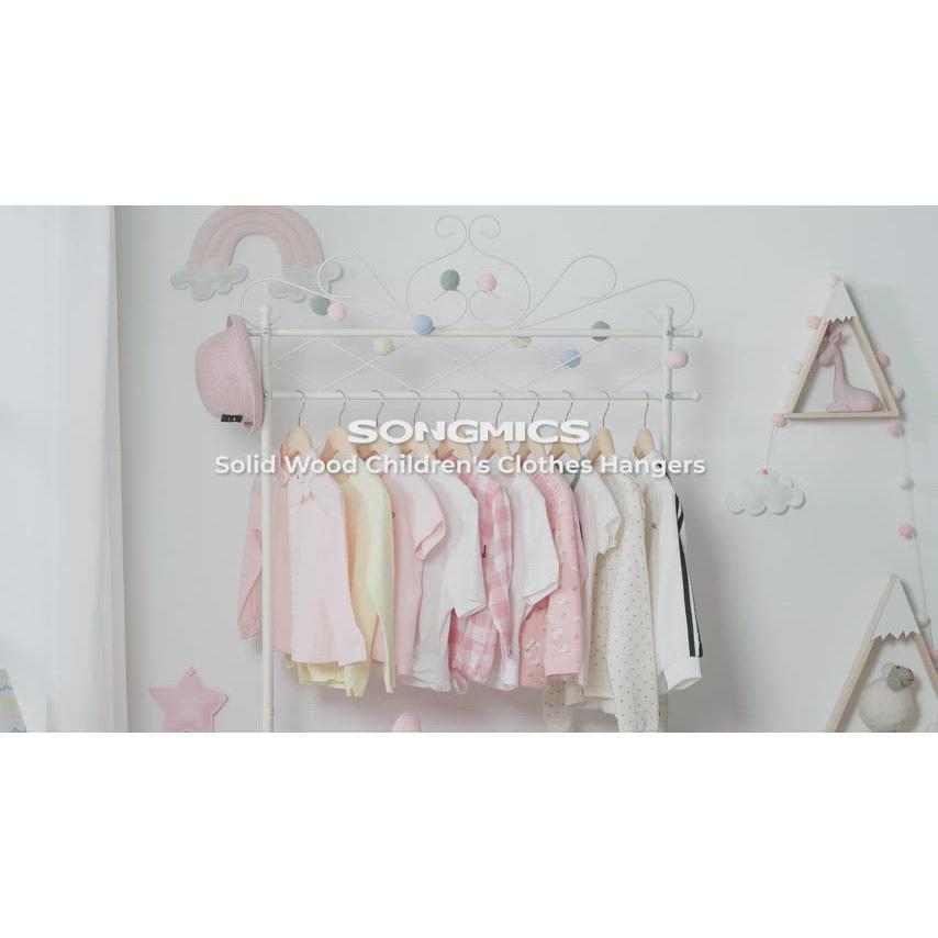Mala vješalica 35 cm, Vješalice za dječju odjeću, pakiranje od 20 kom, bijele | SONGMICS-vitahome.hr