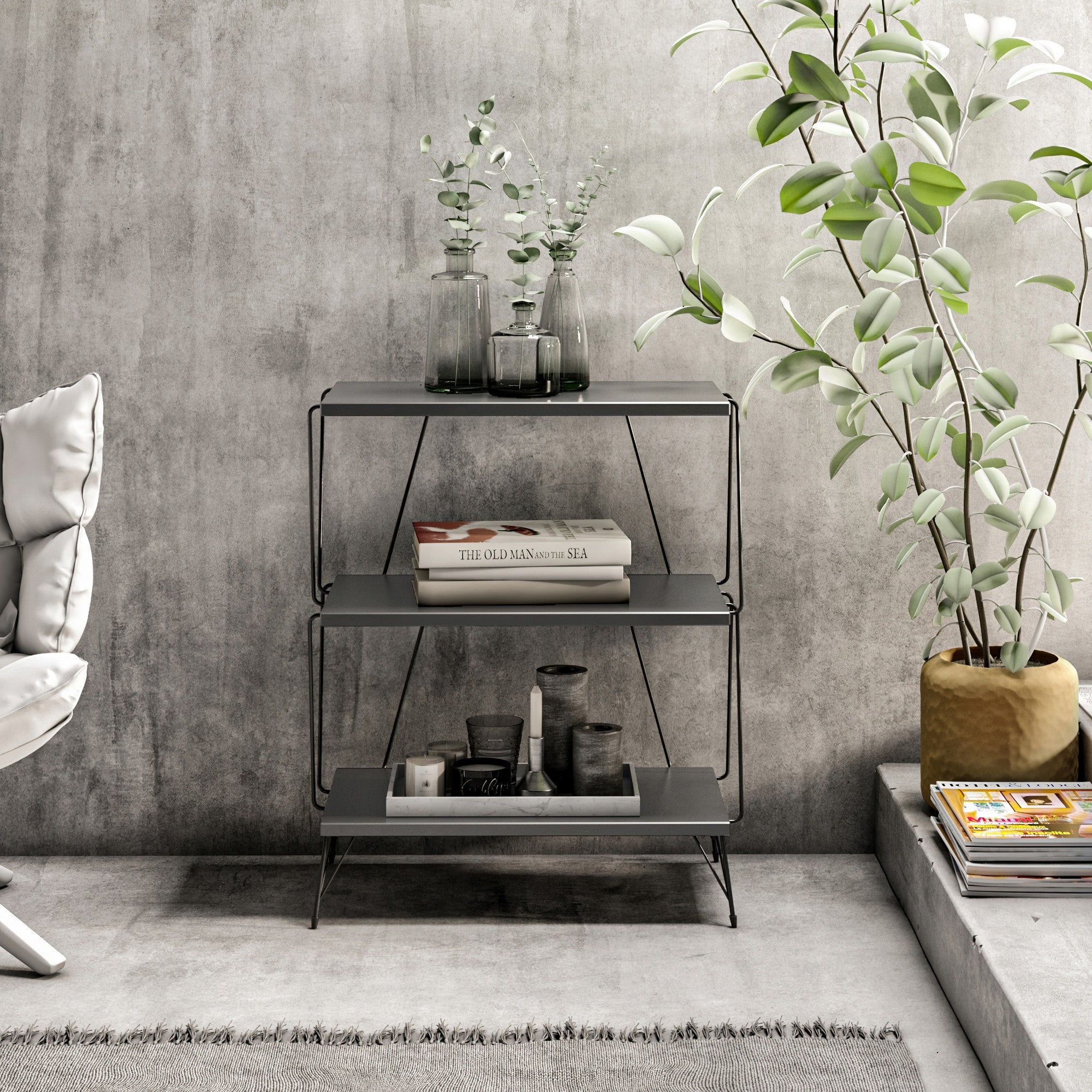 Mali stolić Lazandos - Anthracite | AG-vitahome.hr