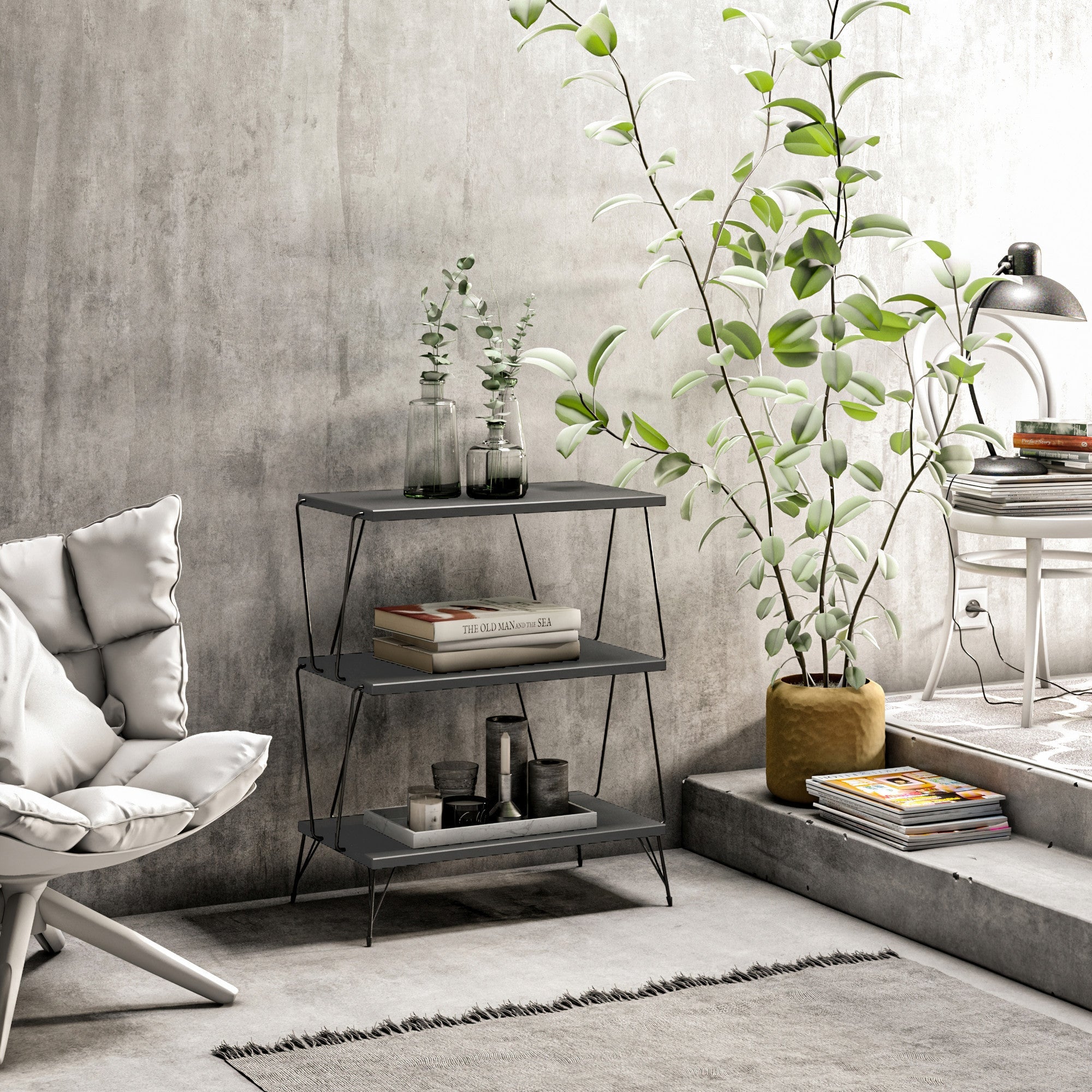 Mali stolić Lazandos - Anthracite | AG-vitahome.hr