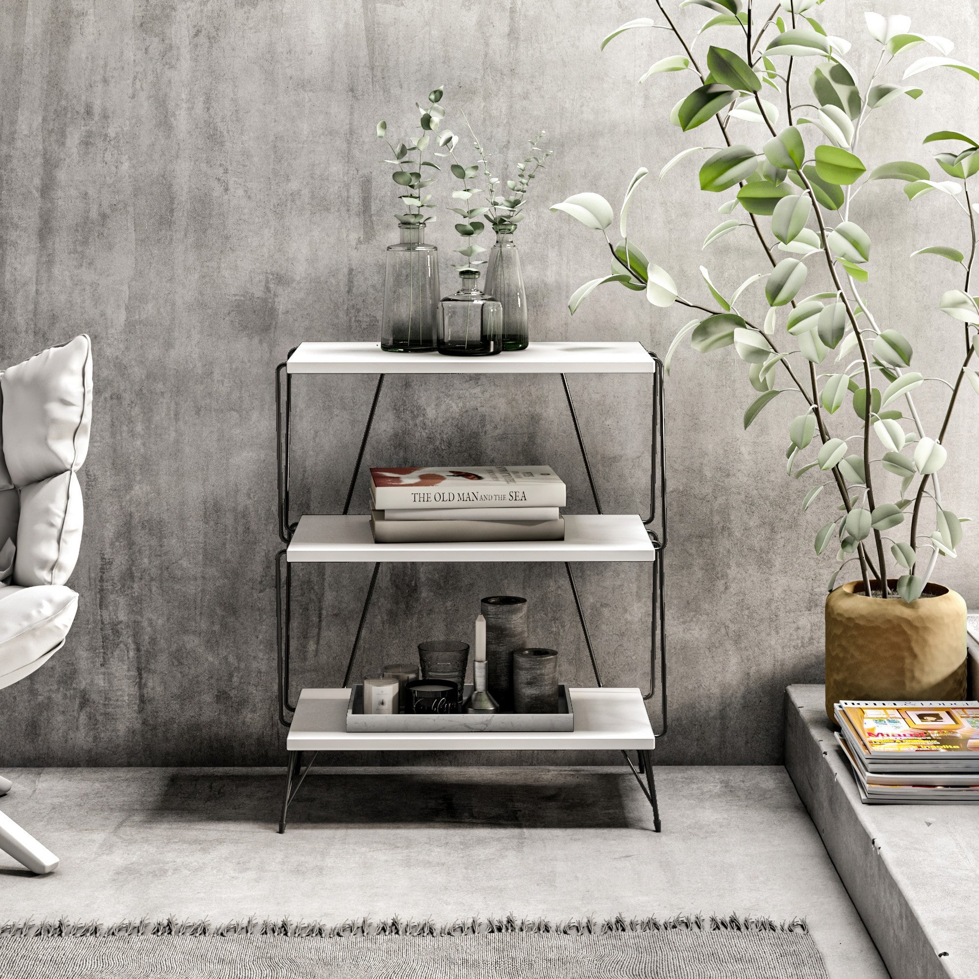 Mali stolić Lazandos - White | AG-vitahome.hr