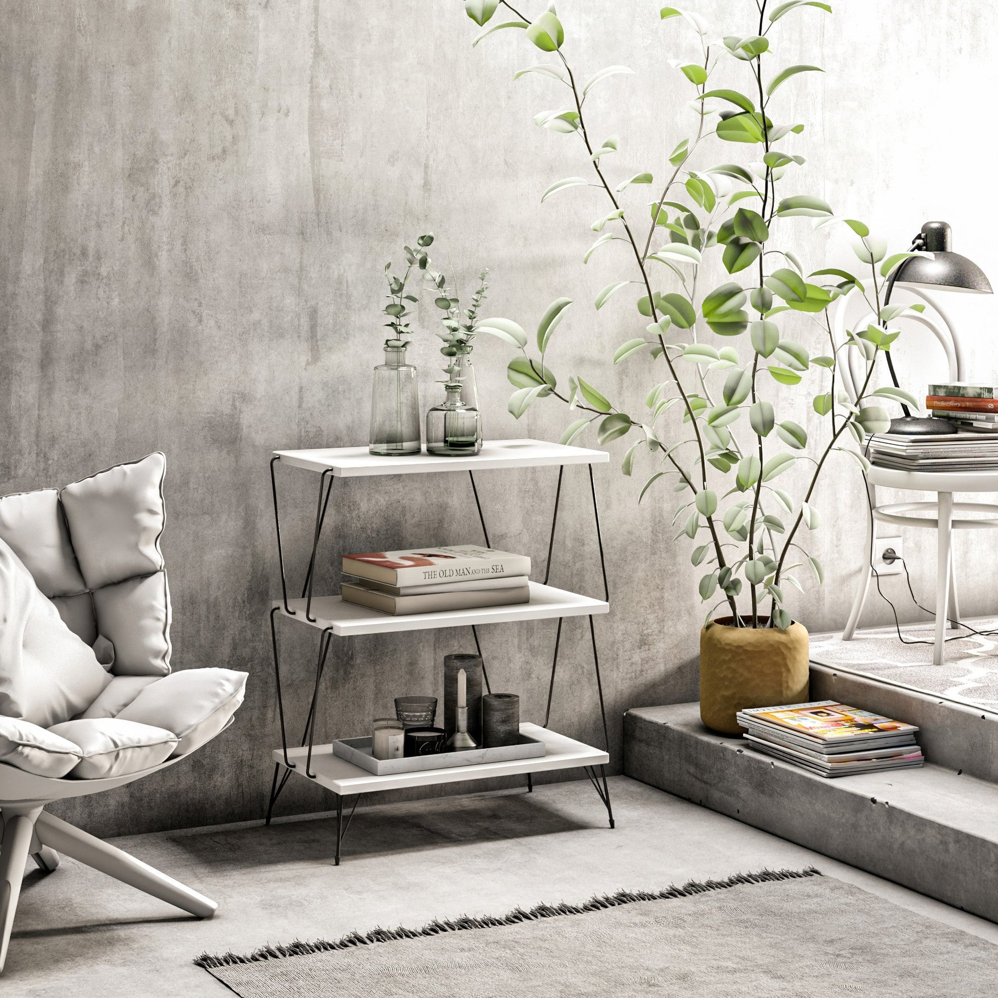 Mali stolić Lazandos - White | AG-vitahome.hr