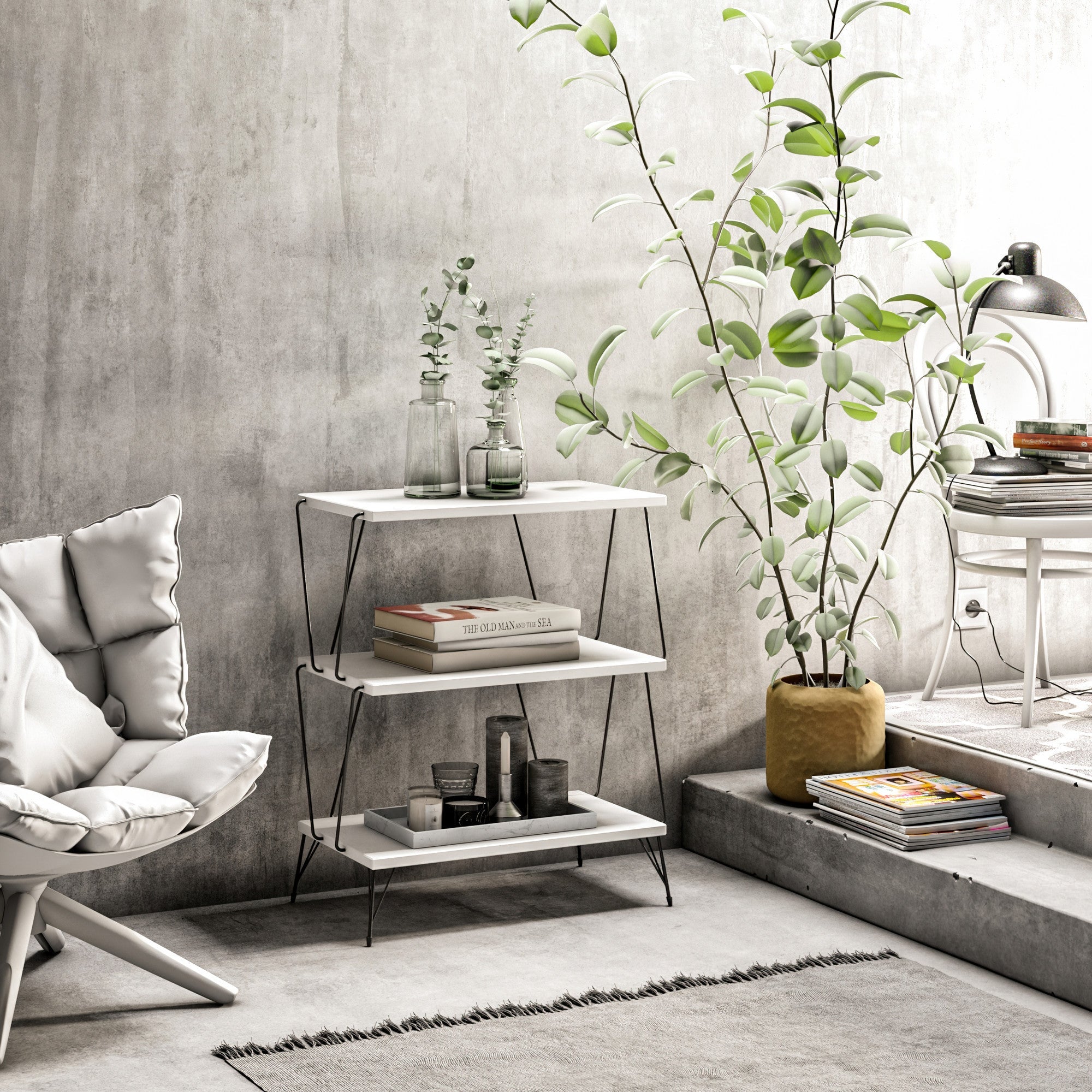 Mali stolić Lazandos - White | AG-vitahome.hr