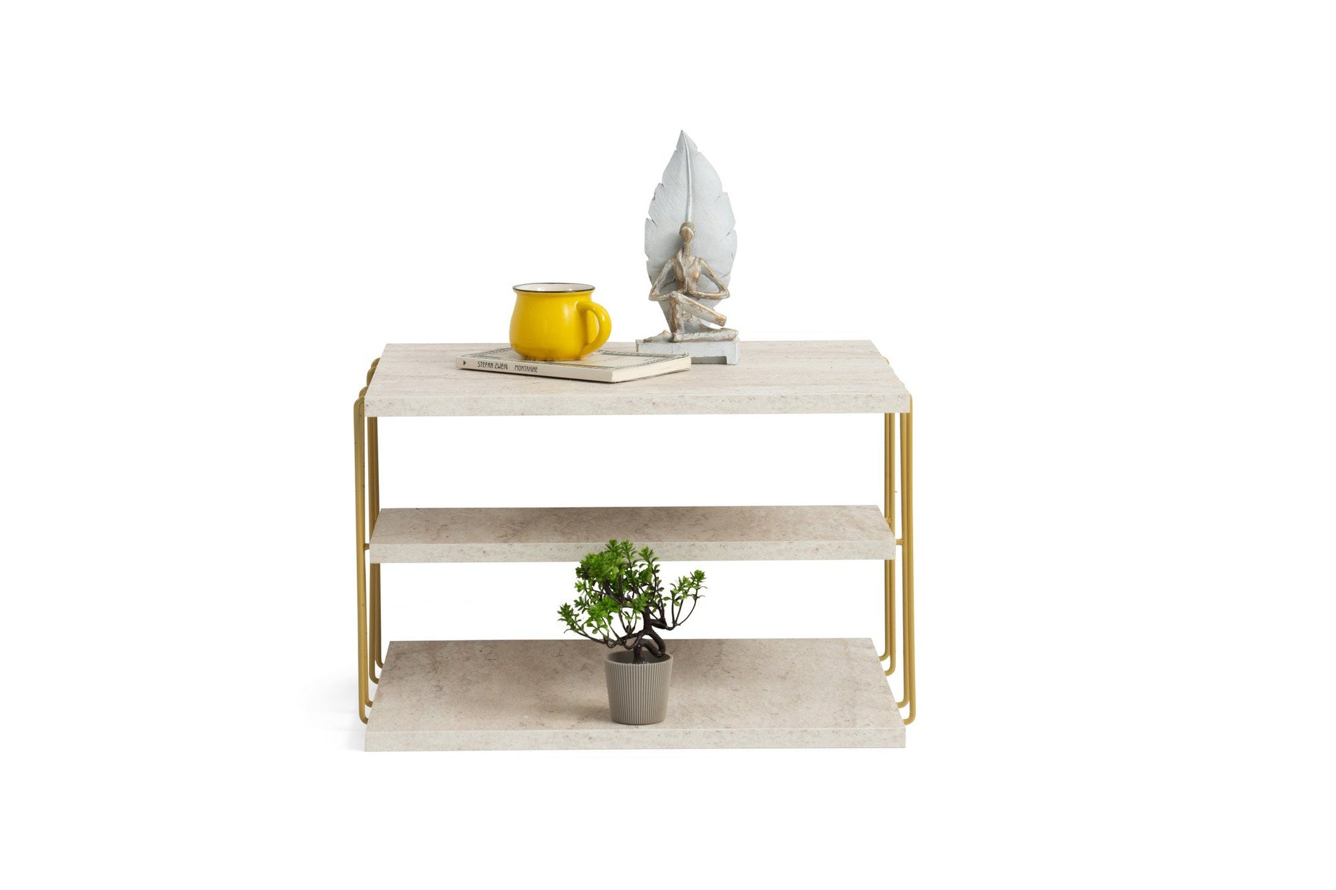 Mali stolić Lifon - Gold, Travertine | AG-vitahome.hr