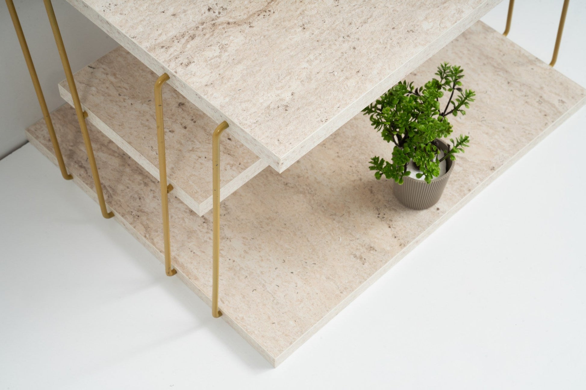 Mali stolić Lifon - Gold, Travertine | AG-vitahome.hr