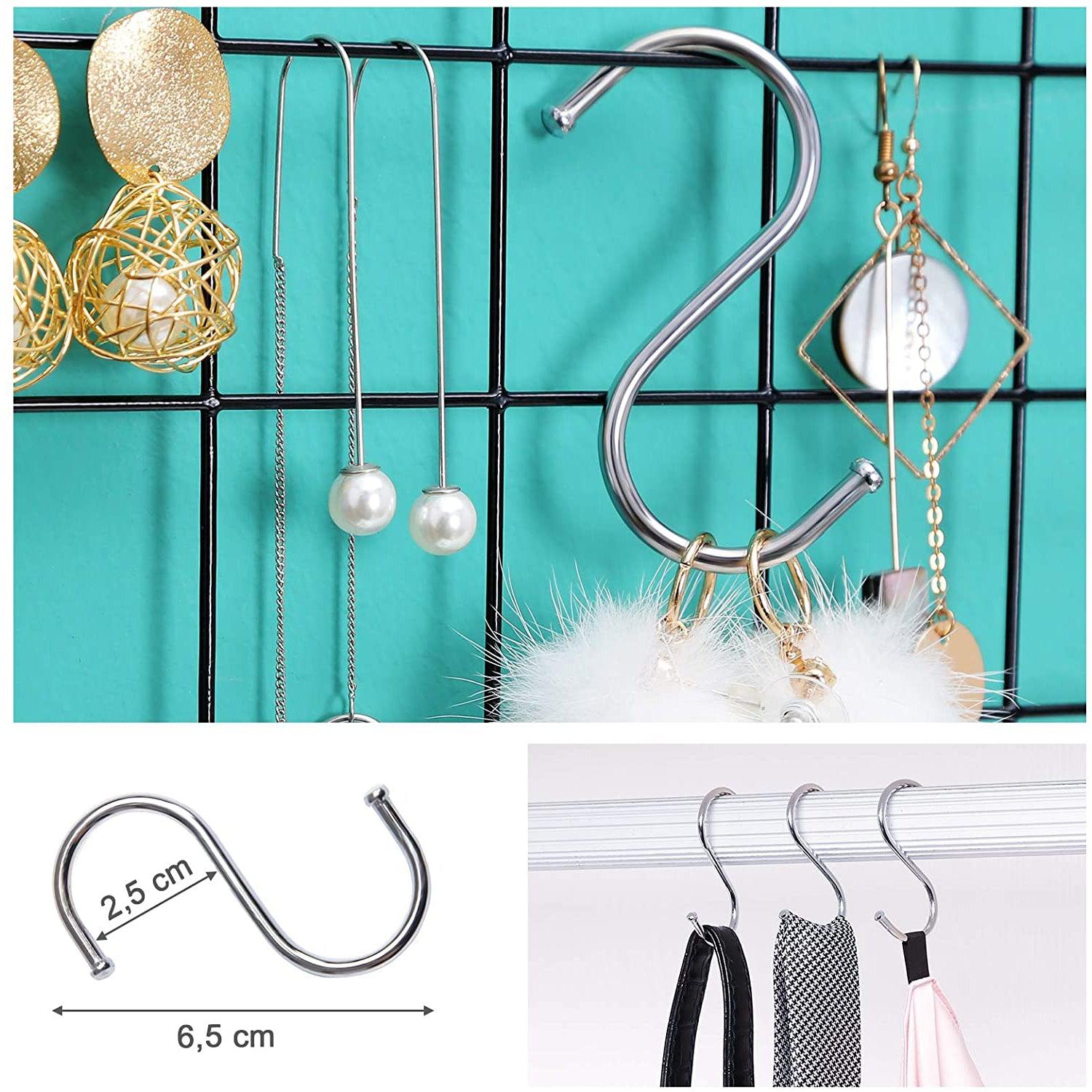 Metalna mrežasta zidna dekoracija 2 kom, 42 x 31 cm, crne boje | SONGMICS-vitahome.hr