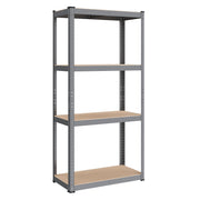 Metalna polica na 4 razine, 40 x 80 x 160 cm, nosivost 520 kg, sive boje | SONGMICS-vitahome.hr
