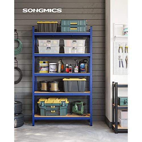 Metalna polica na 5 razina, 60 x 120 x 200 cm, nosivost 750 kg, plave boje | SONGMICS-vitahome.hr