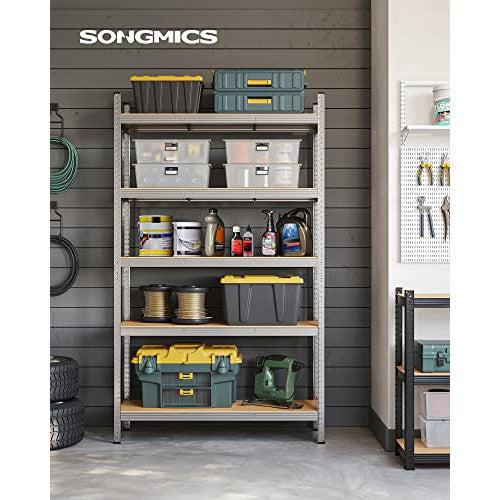Metalna polica na 5 razina, 60 x 120 x 200 cm, nosivost 750 kg, srebrne boje | SONGMICS-vitahome.hr