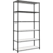 Metalna polica na 6 razina, podesive visine, 90 x 35 x 177 cm, crna | SONGMICS-vitahome.hr