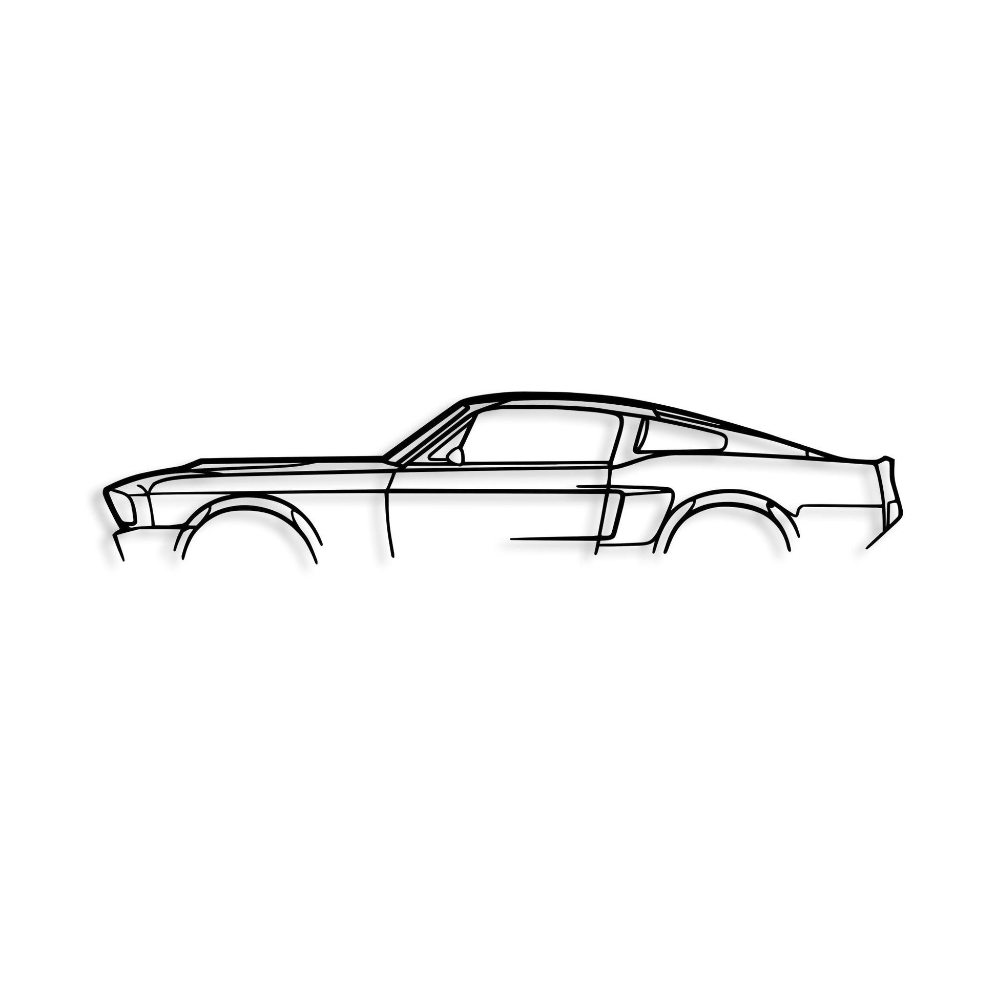 Metalna zidna dekoracija, 1967 Ford Mustang Shelby GT500 Silhouette | AG-vitahome.hr