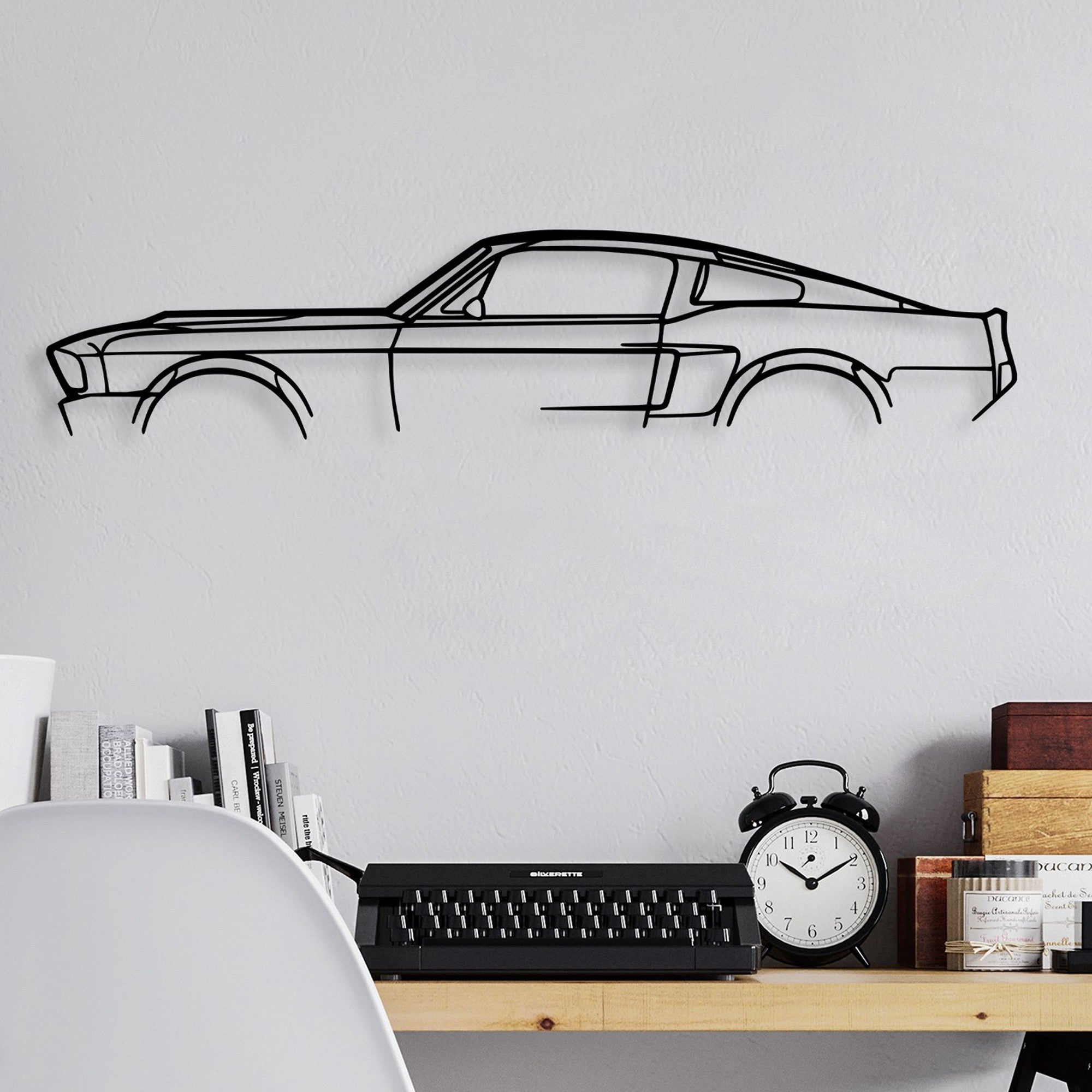 Metalna zidna dekoracija, 1967 Ford Mustang Shelby GT500 Silhouette | AG-vitahome.hr