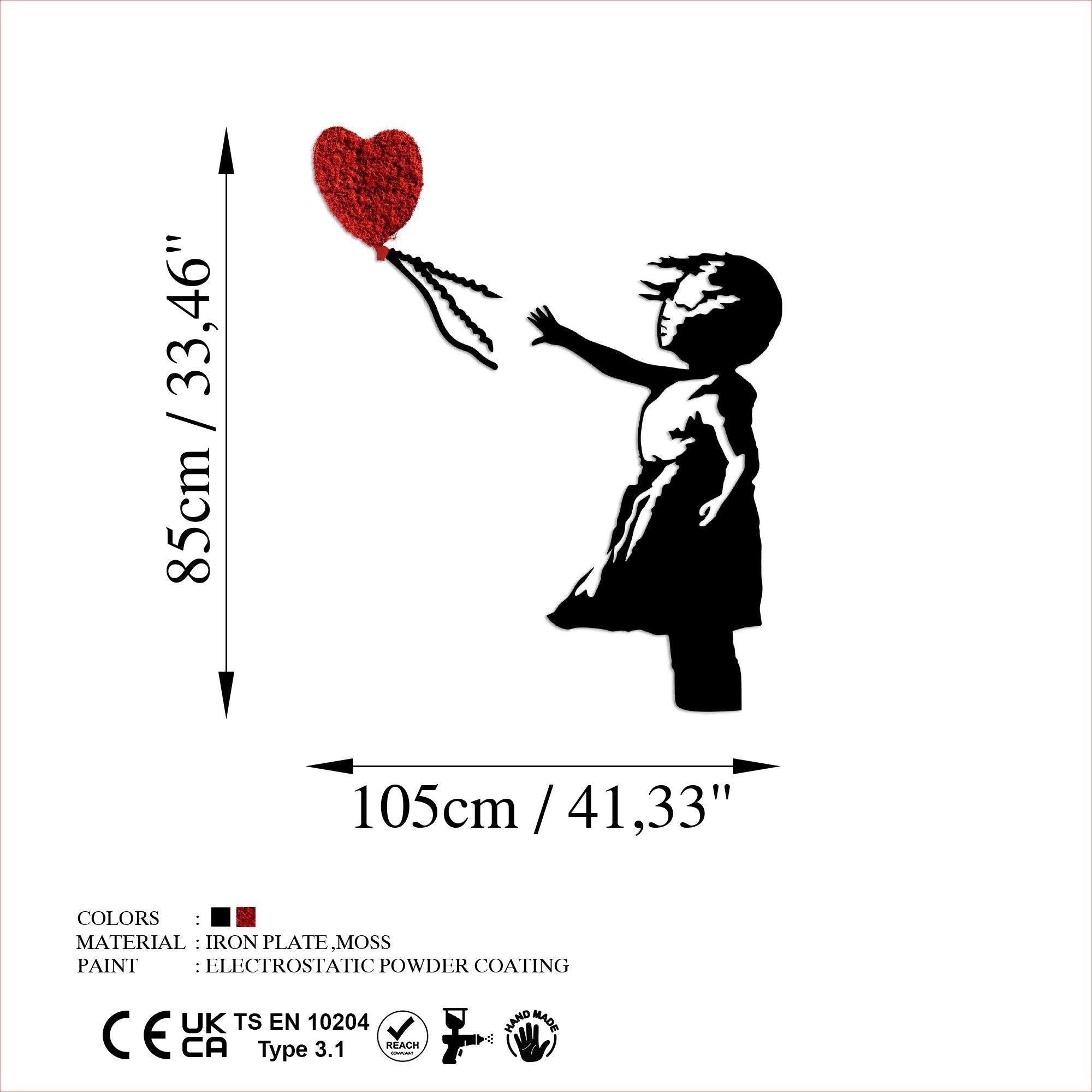 Metalna zidna dekoracija, Banksy - 13-1 | AG-vitahome.hr