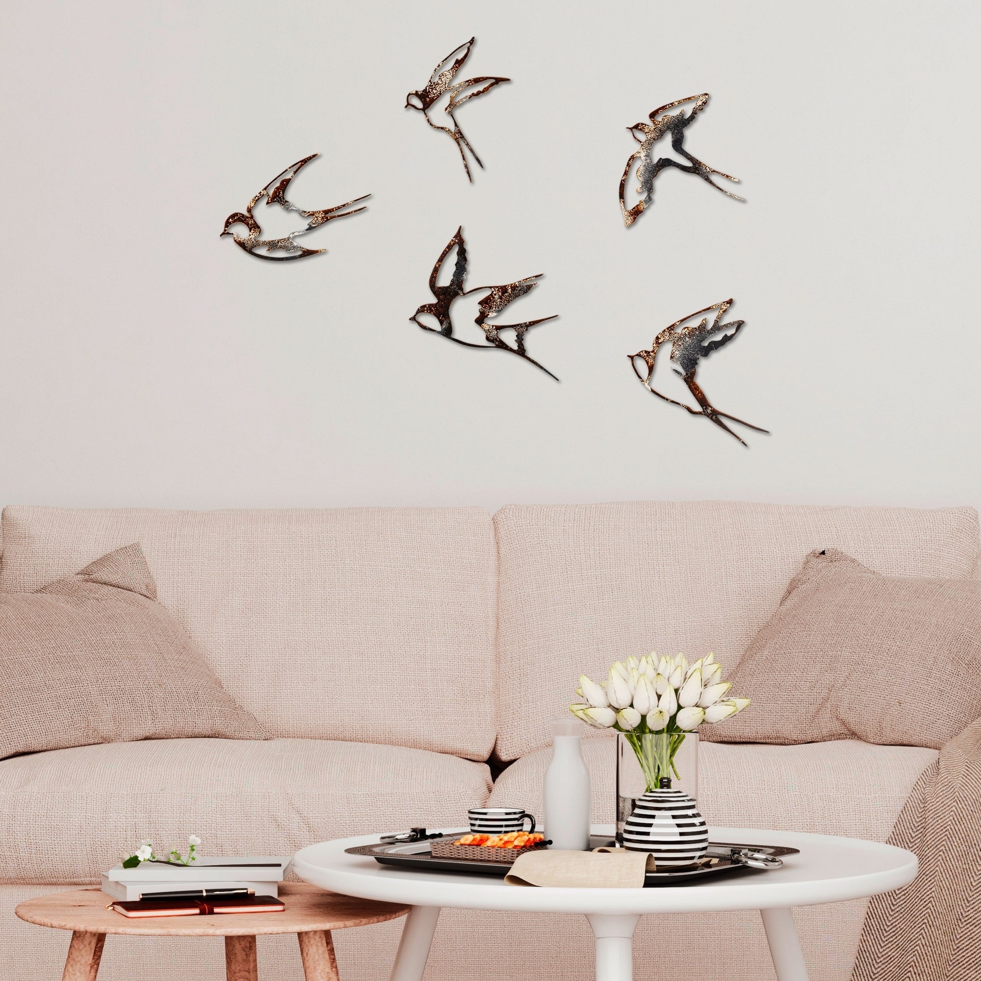Metalna zidna dekoracija, Birds-2 | AG-vitahome.hr