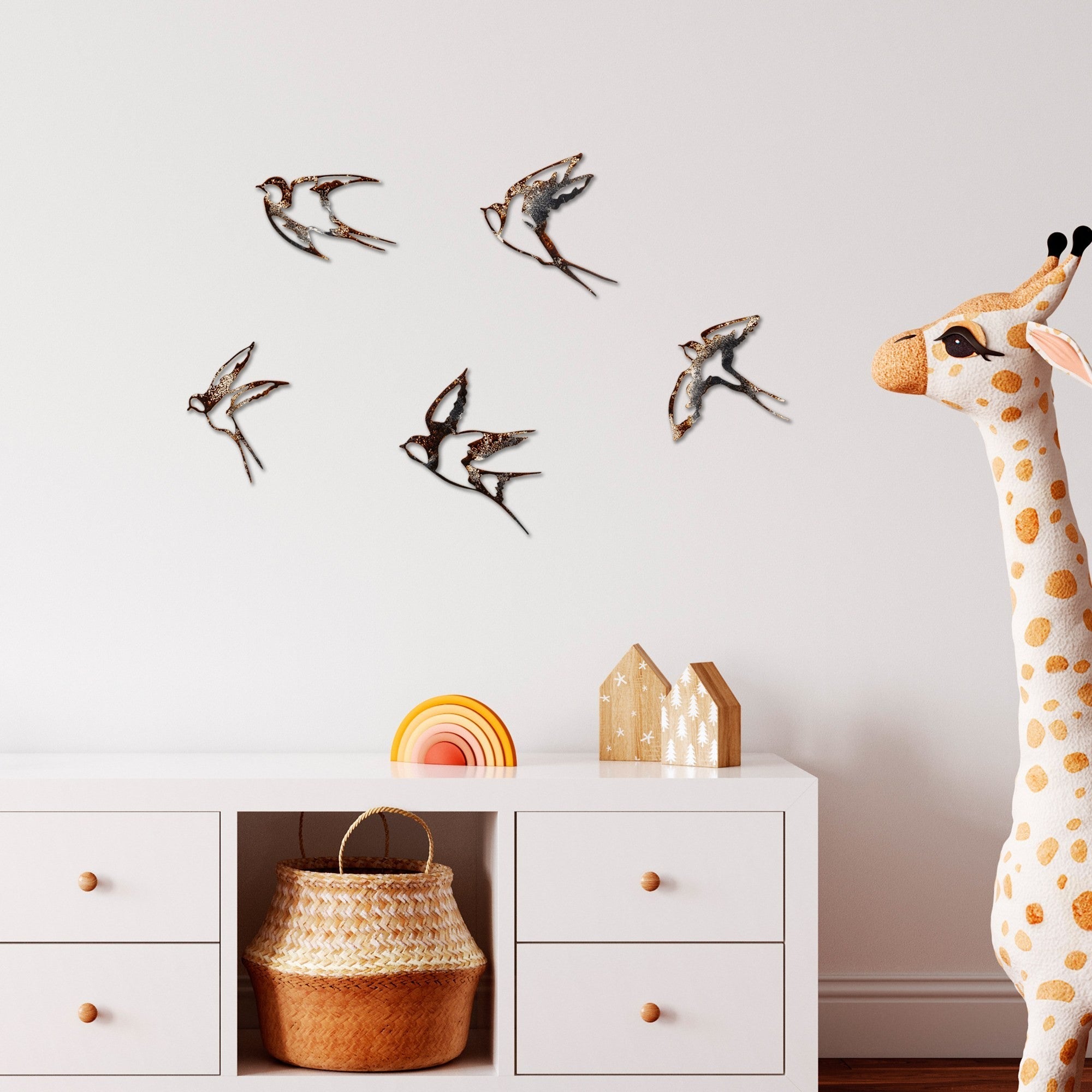 Metalna zidna dekoracija, Birds-2 | AG-vitahome.hr