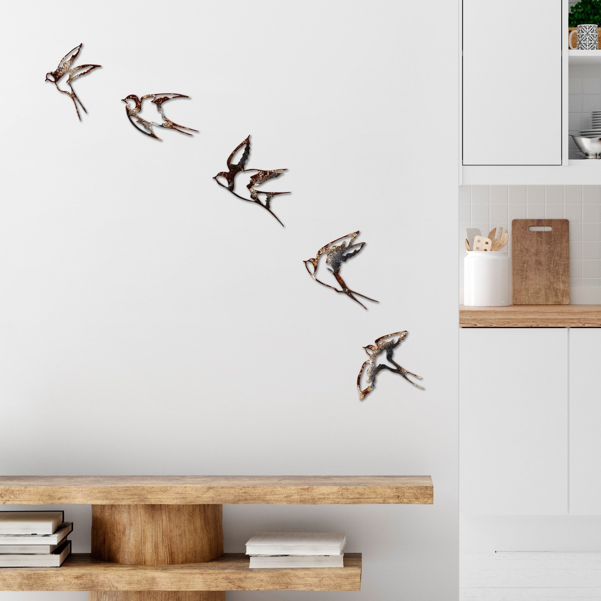 Metalna zidna dekoracija, Birds-2 | AG-vitahome.hr