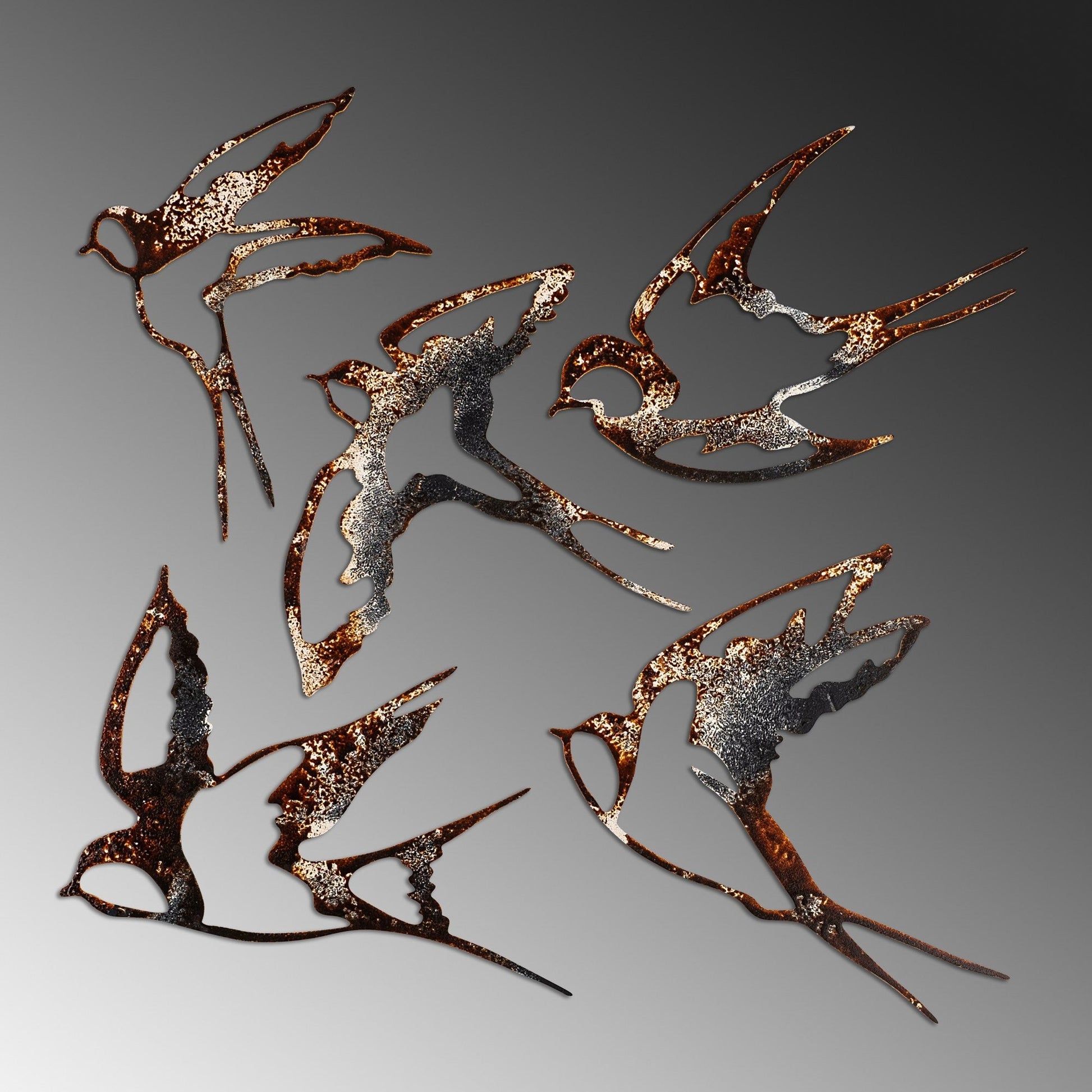 Metalna zidna dekoracija, Birds-2 | AG-vitahome.hr
