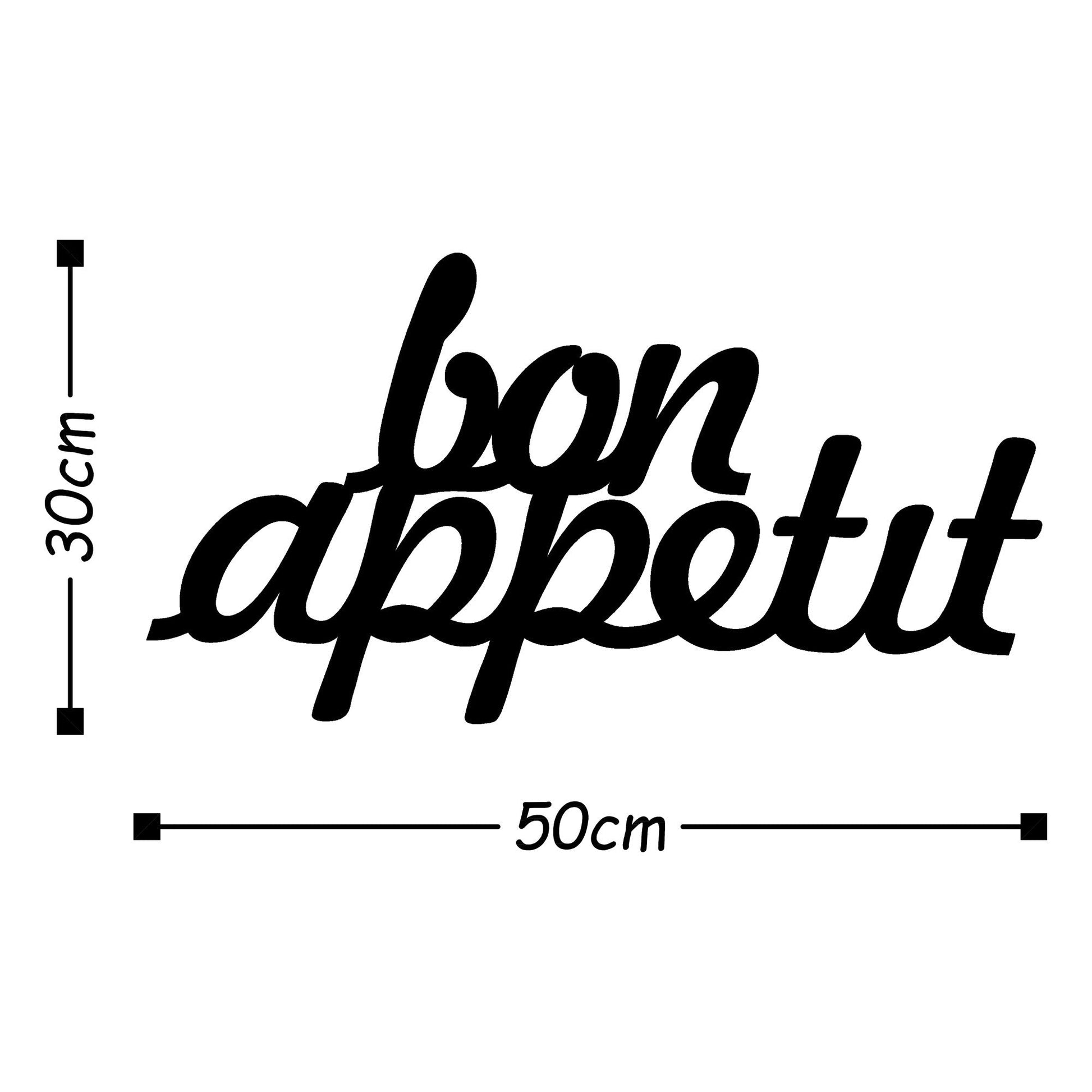 Metalna zidna dekoracija, Bon Appetit 1 - Black | AG-vitahome.hr