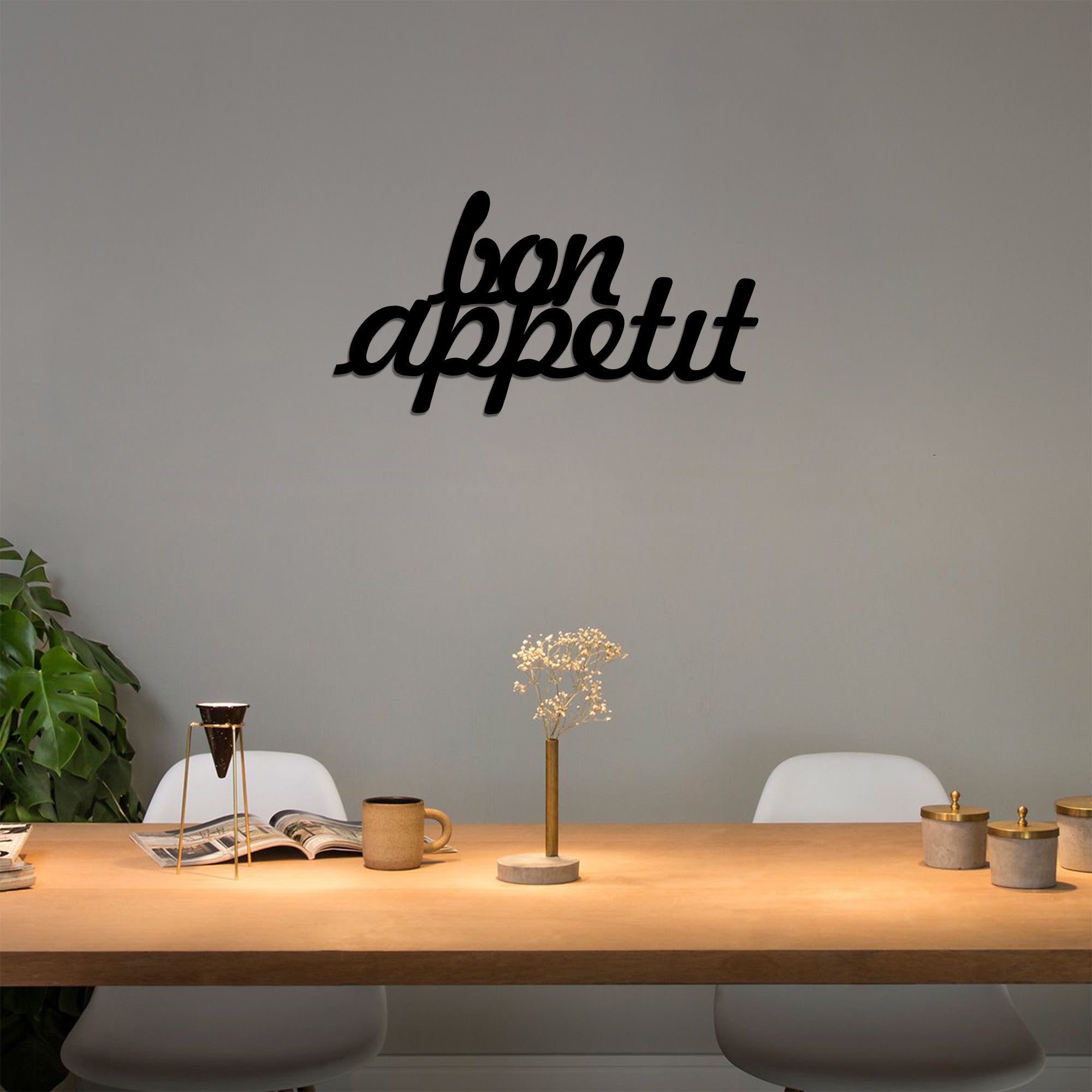 Metalna zidna dekoracija, Bon Appetit 1 - Black | AG-vitahome.hr