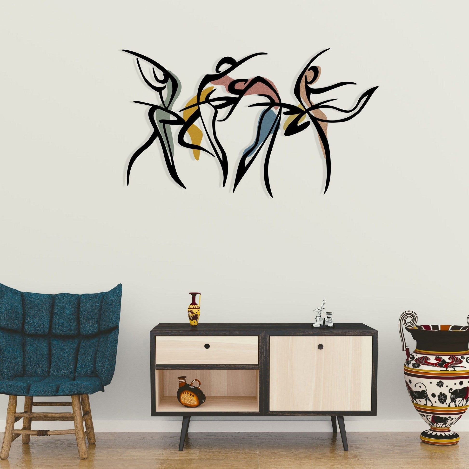 Metalna zidna dekoracija, Dance M | AG-vitahome.hr