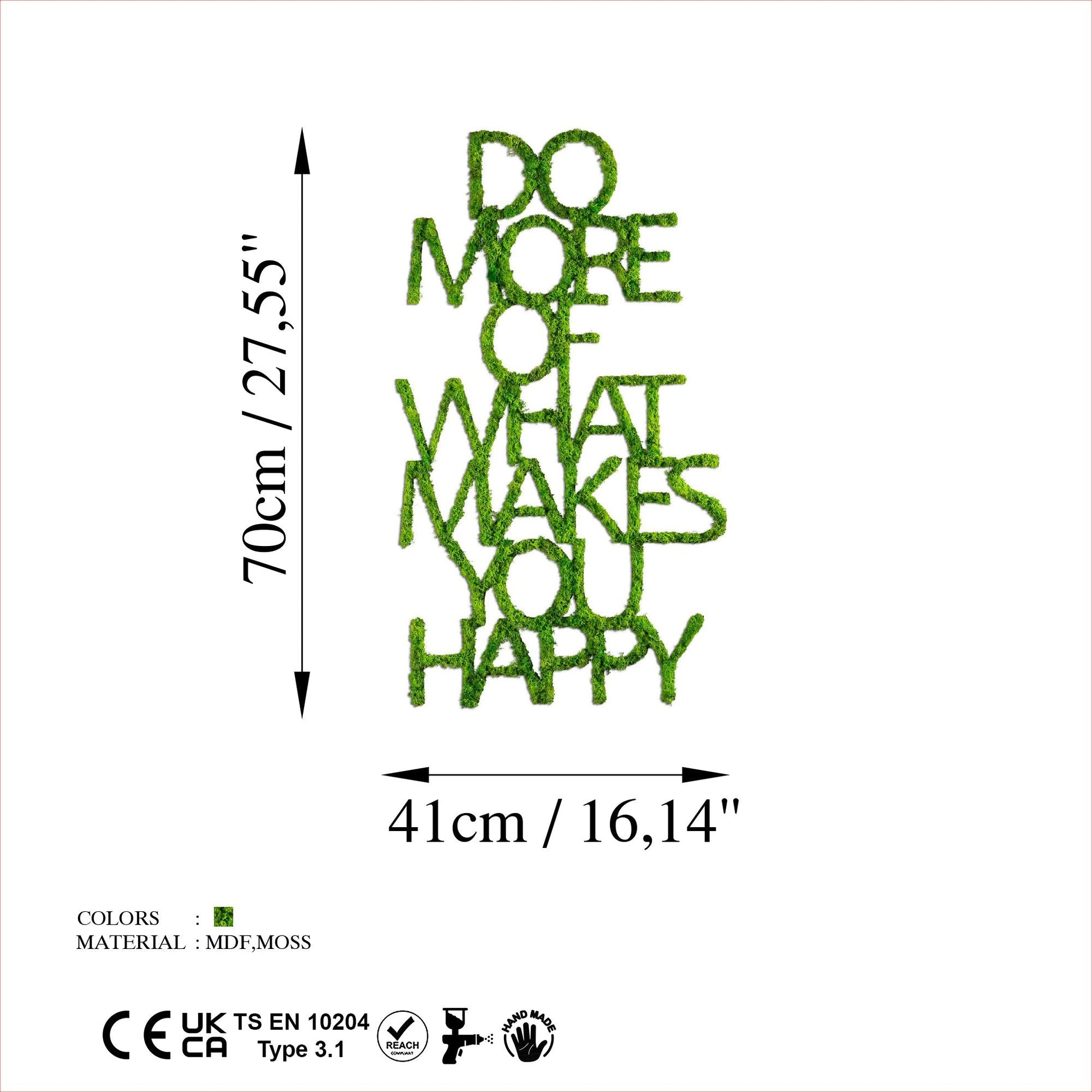 Metalna zidna dekoracija, Do More Of What Makes You Happy | AG-vitahome.hr