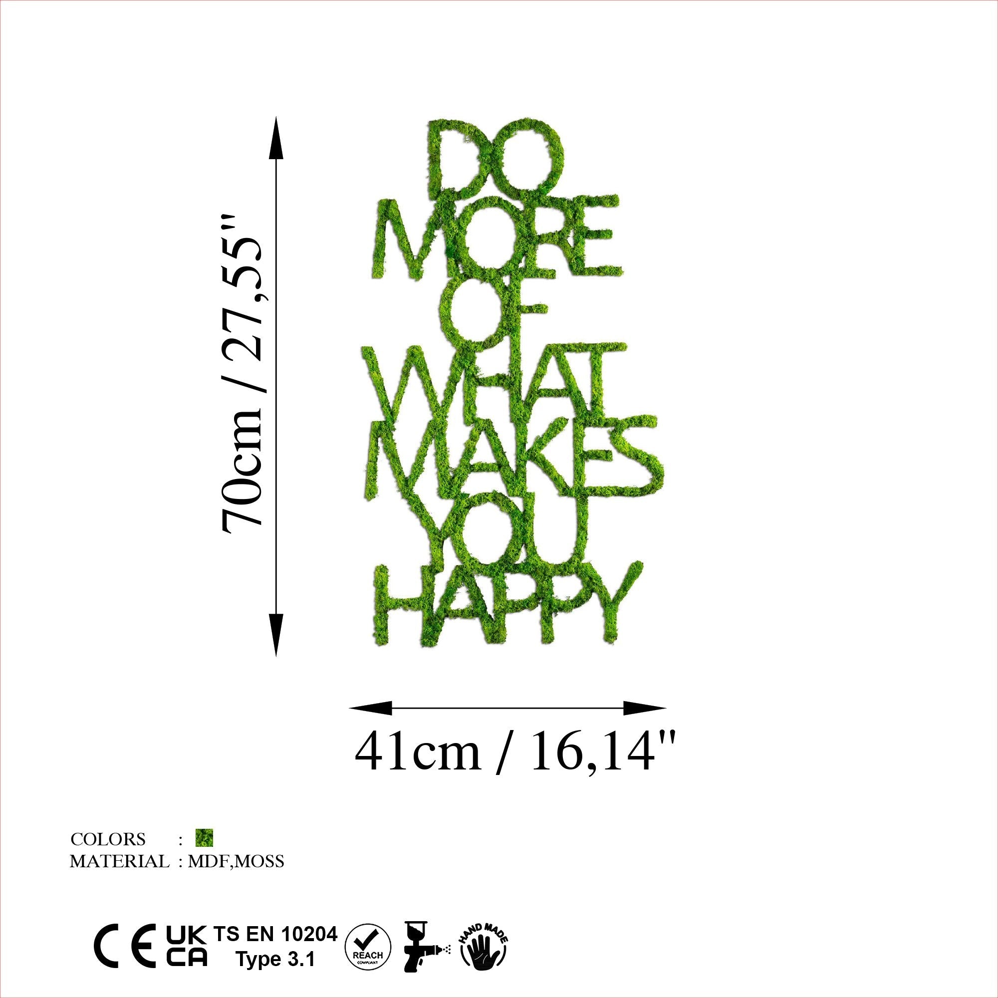 Metalna zidna dekoracija, Do More Of What Makes You Happy | AG-vitahome.hr