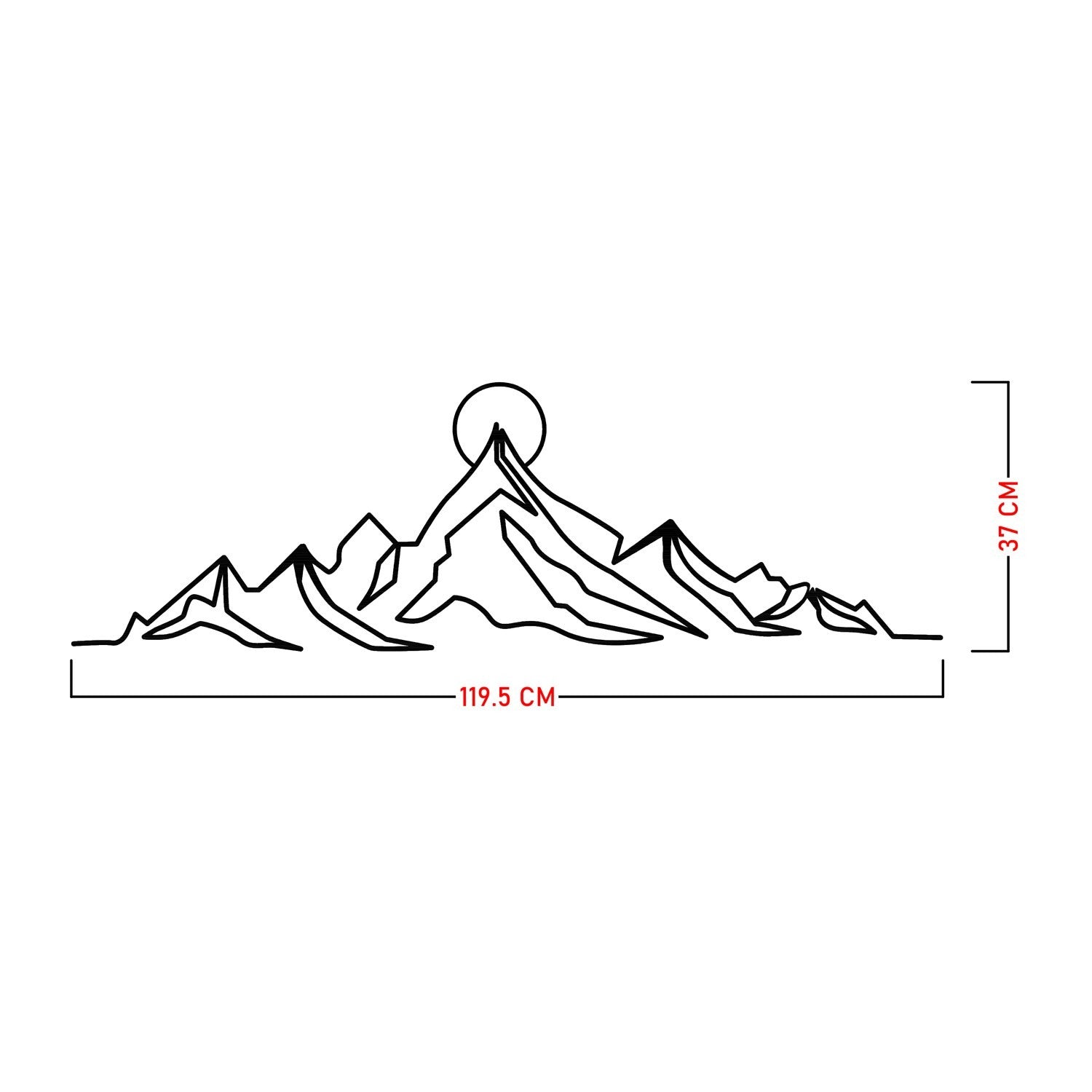 Metalna zidna dekoracija, Everest | AG-vitahome.hr