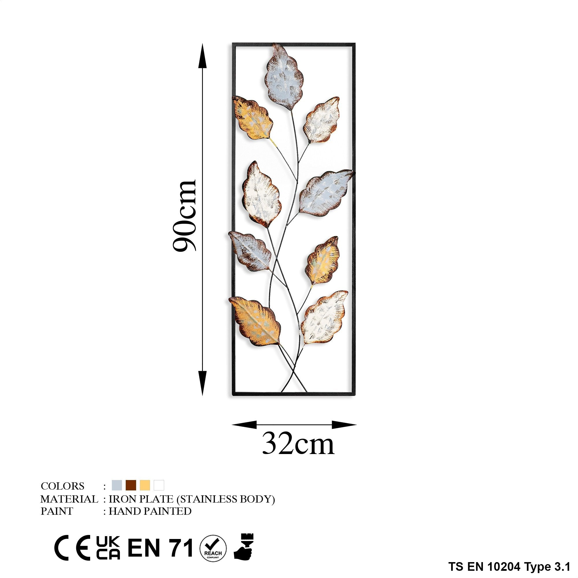 Metalna zidna dekoracija, Fagus 3 | AG-vitahome.hr