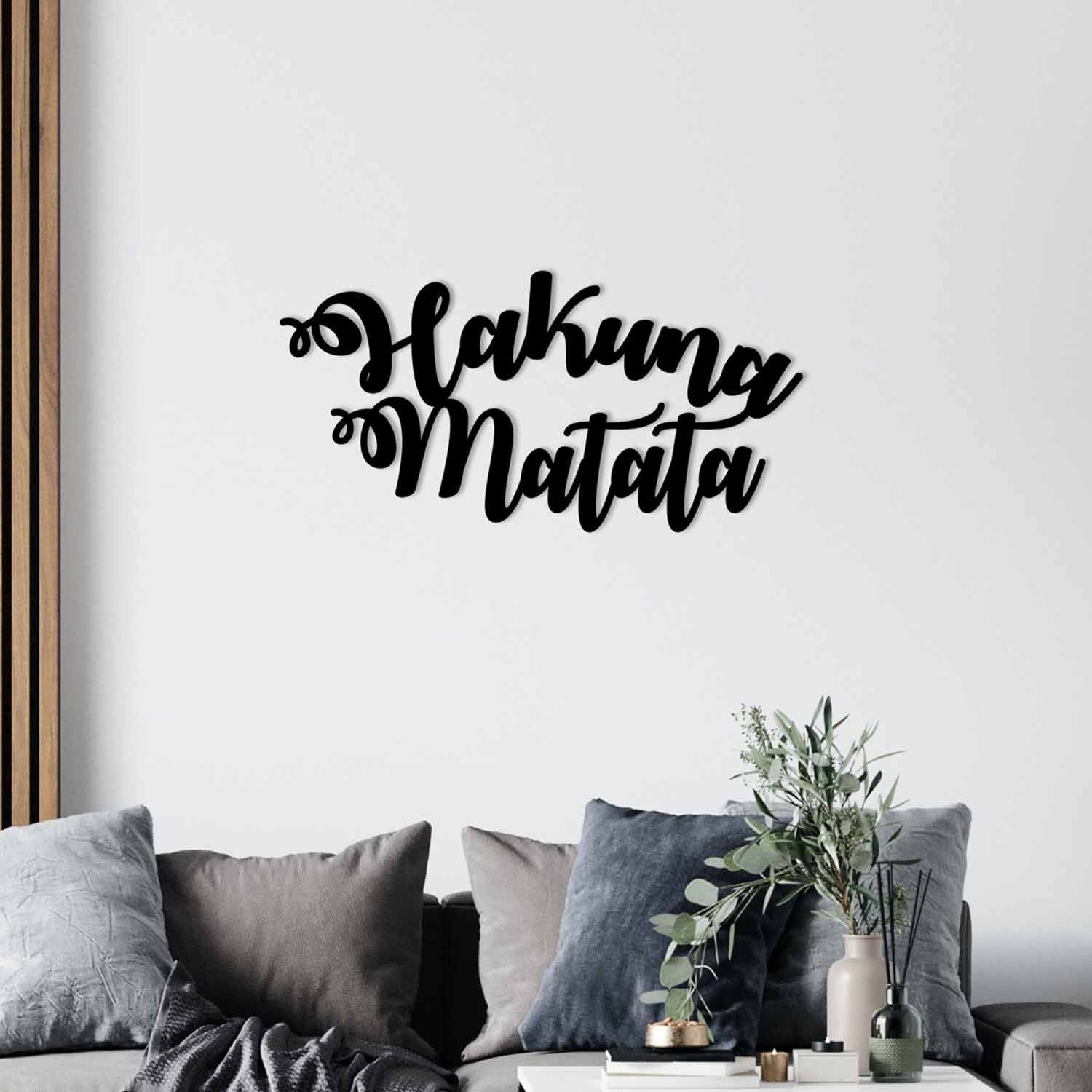Metalna zidna dekoracija, Hakuna Matata | AG-vitahome.hr