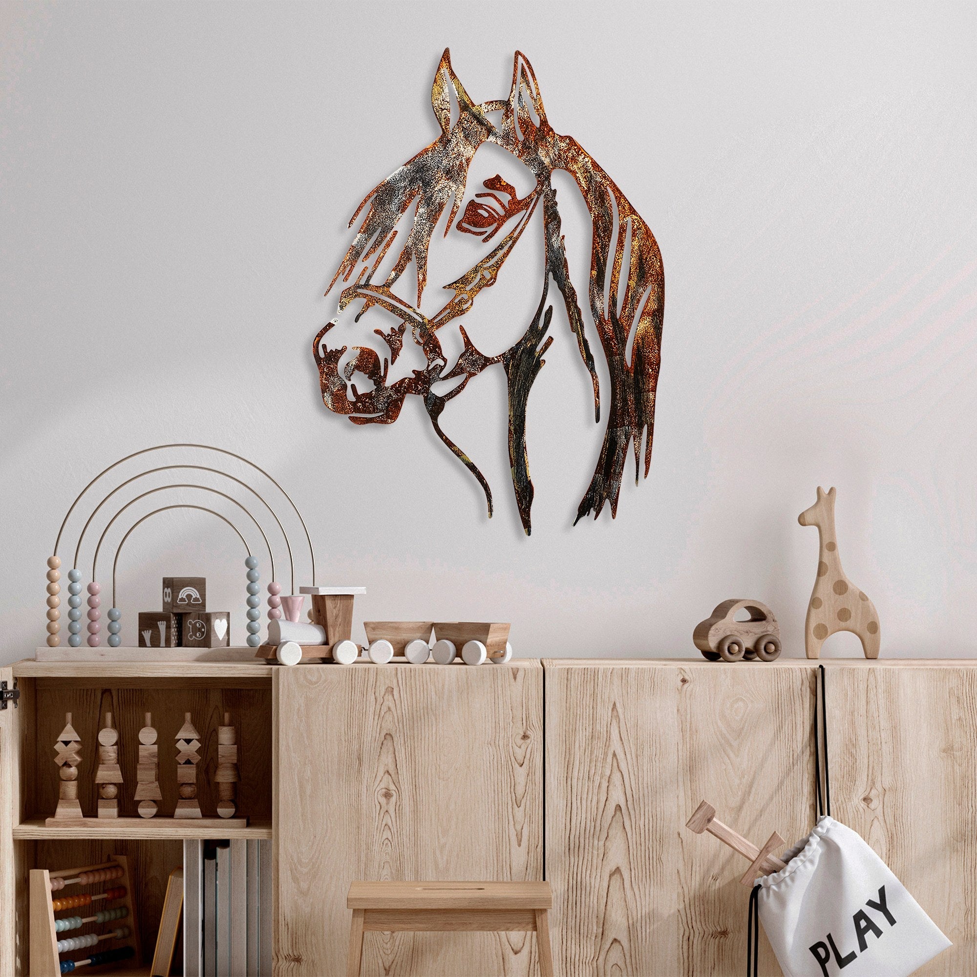 Metalna zidna dekoracija, Horse - 3 | AG-vitahome.hr