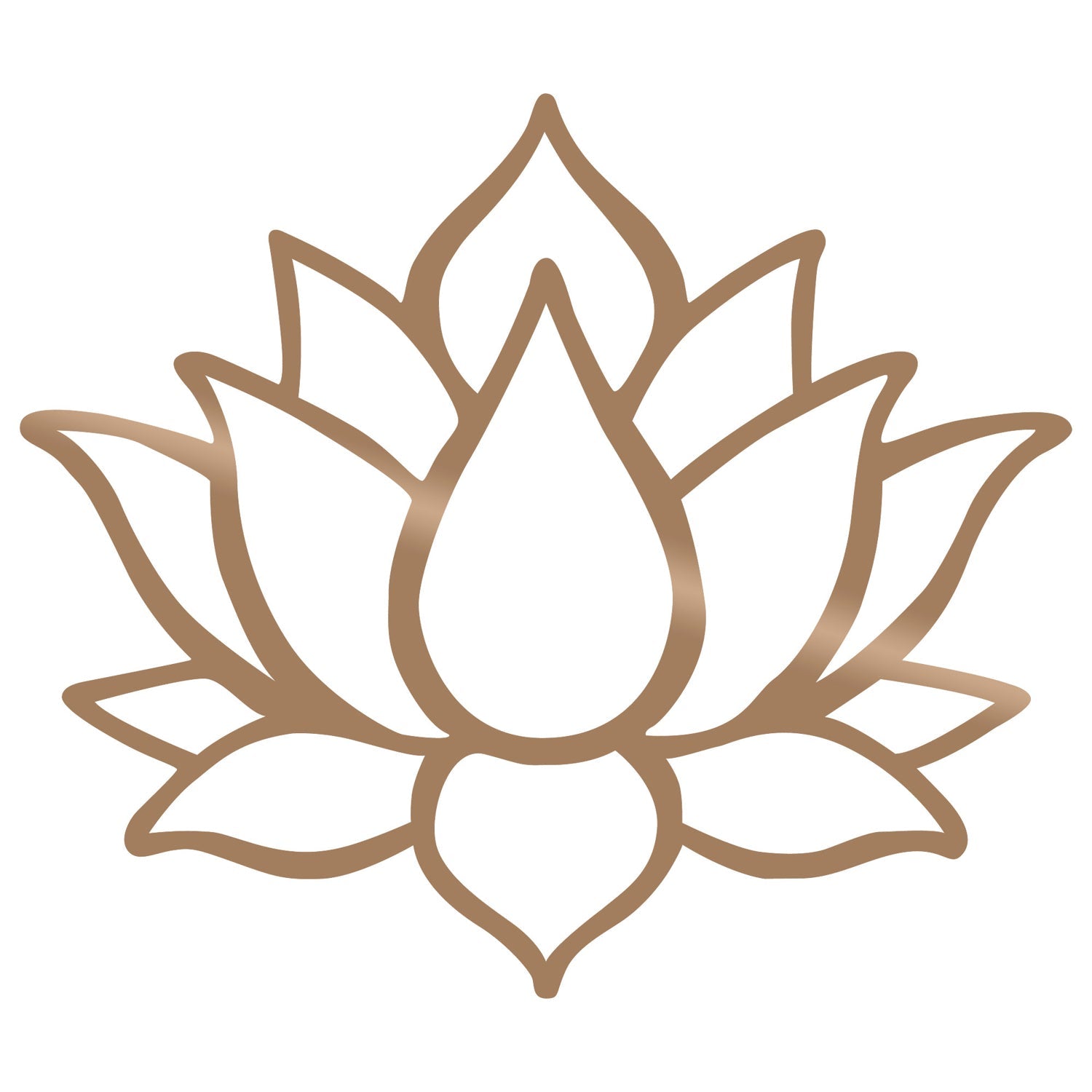 Metalna zidna dekoracija, Lotus Flower 1 - Copper | AG-vitahome.hr