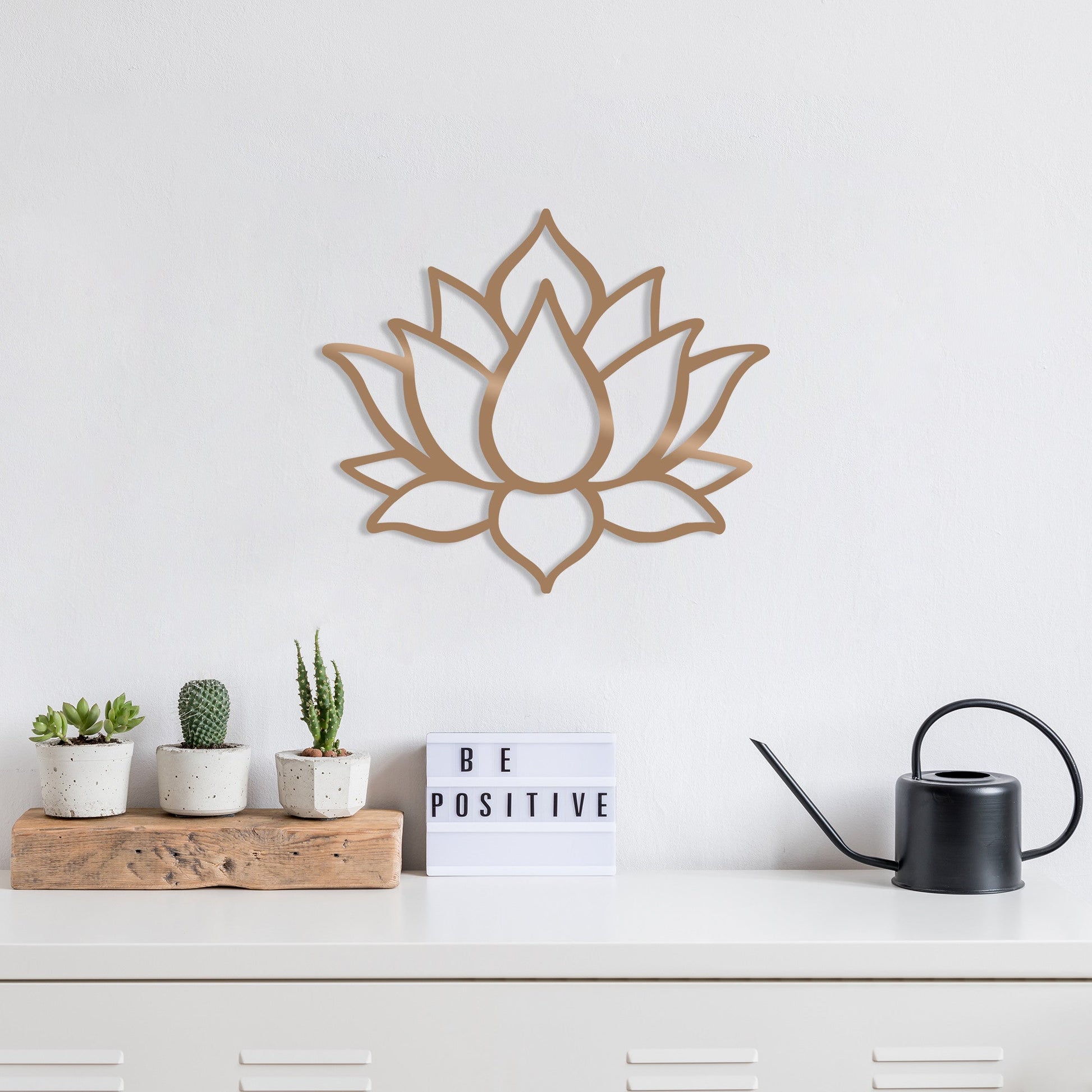 Metalna zidna dekoracija, Lotus Flower 1 - Copper | AG-vitahome.hr