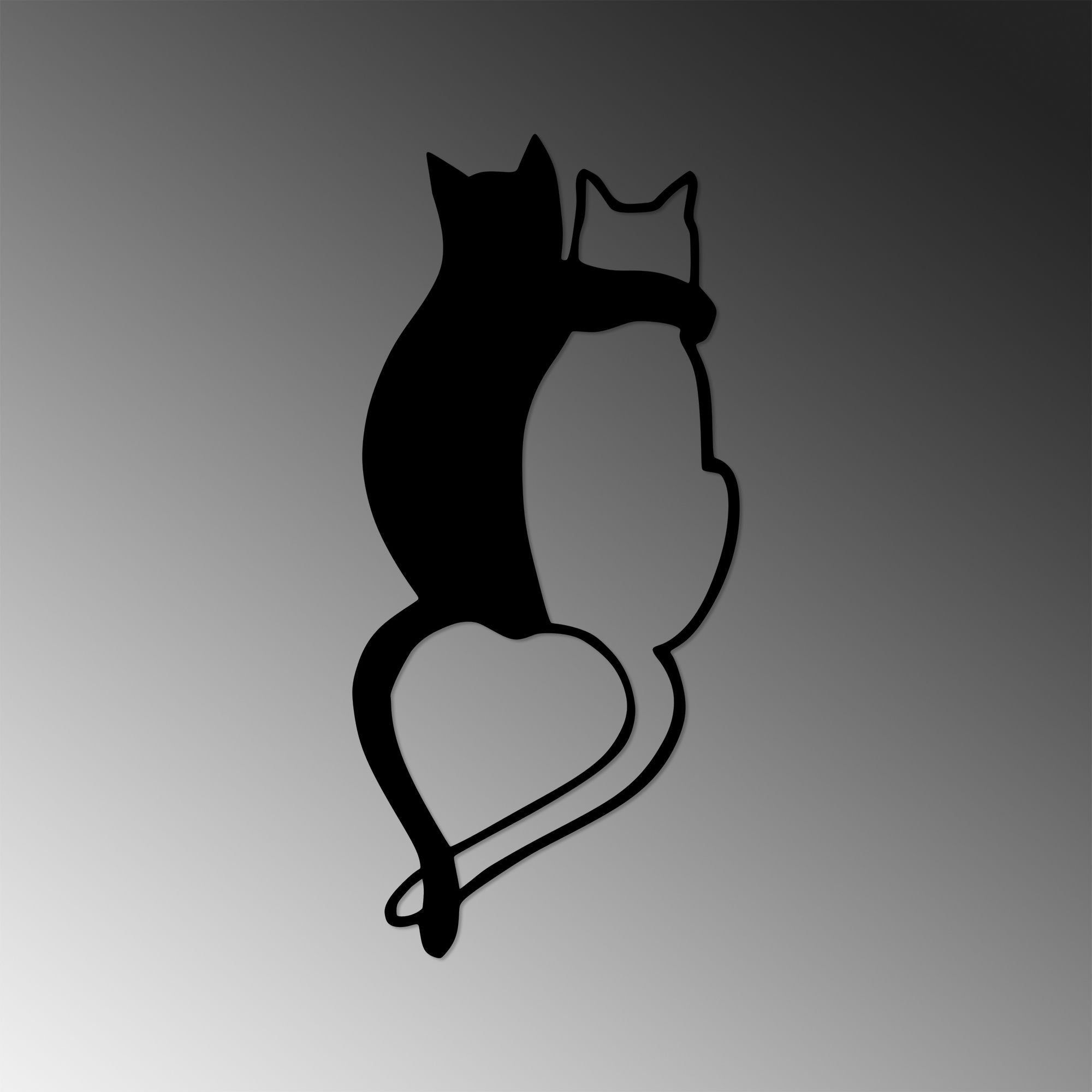 Metalna zidna dekoracija, Love Cats - 478 | AG-vitahome.hr