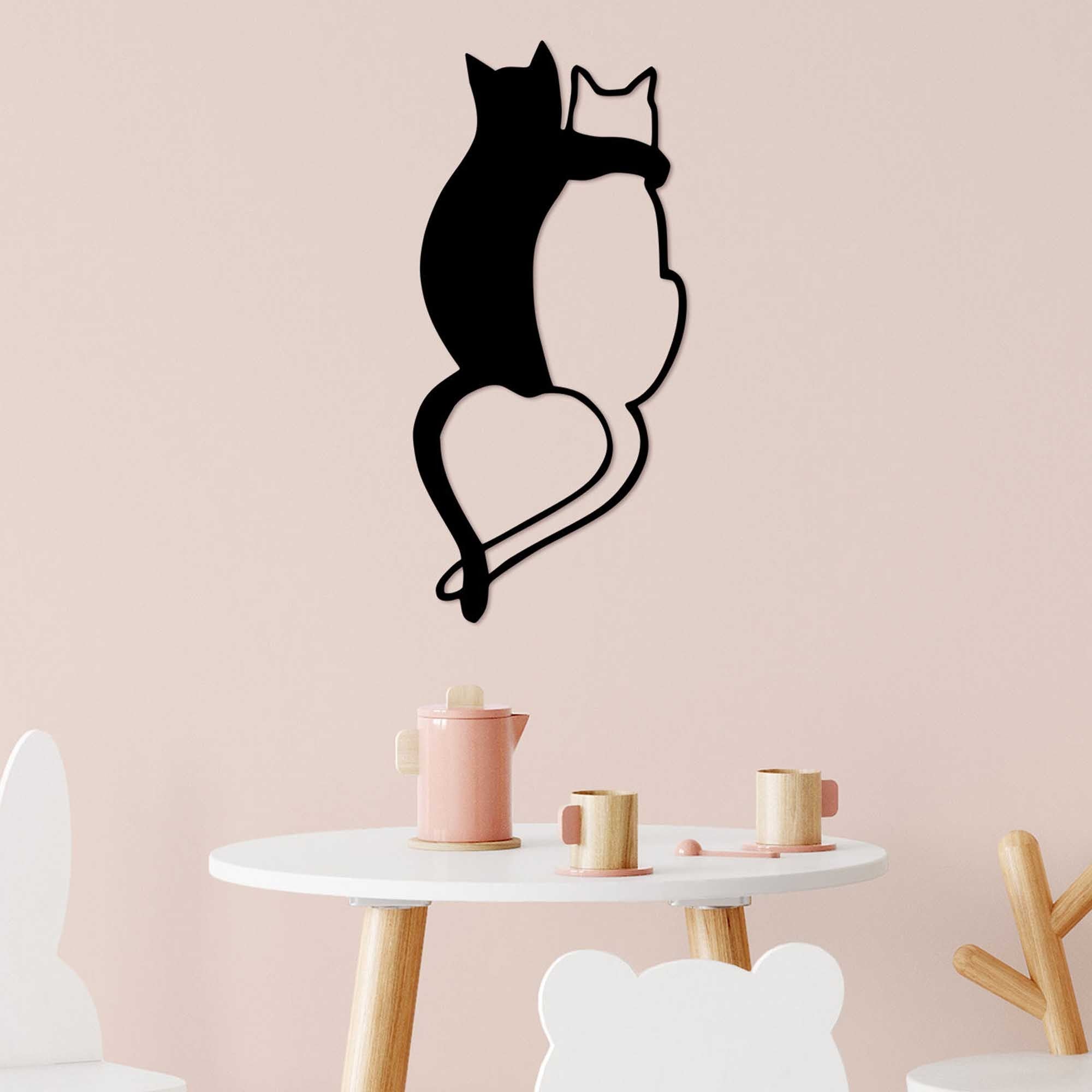 Metalna zidna dekoracija, Love Cats - 478 | AG-vitahome.hr