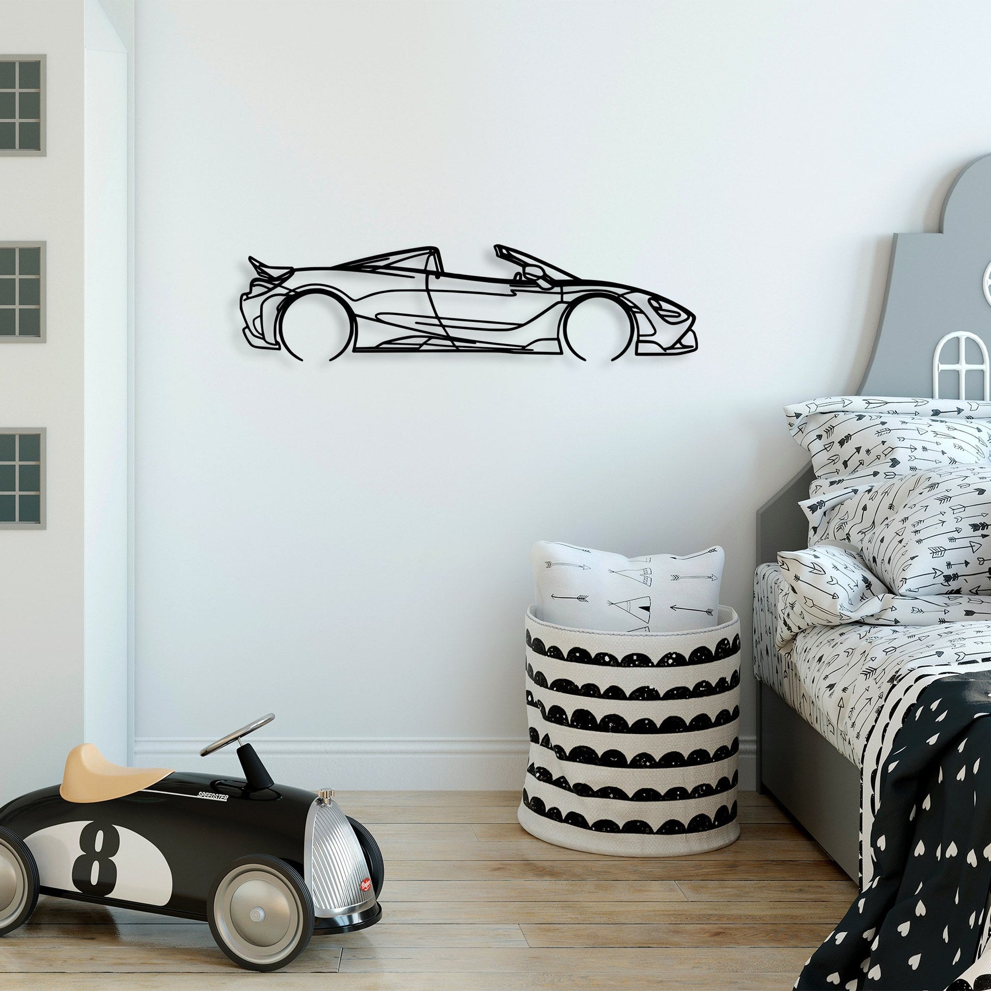 Metalna zidna dekoracija, McLaren 720S Silhouette | AG-vitahome.hr