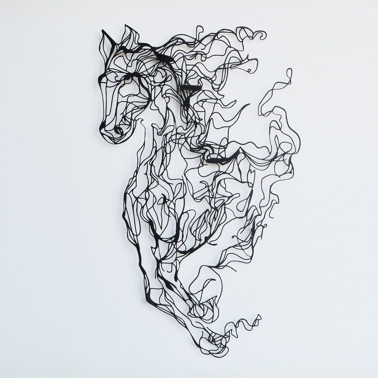 Metalna zidna dekoracija, Metal Horse Line Art - APT724 | AG-vitahome.hr