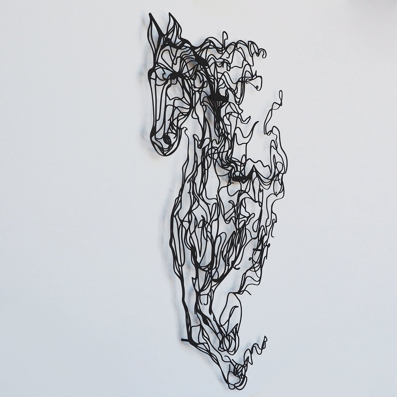 Metalna zidna dekoracija, Metal Horse Line Art - APT724 | AG-vitahome.hr
