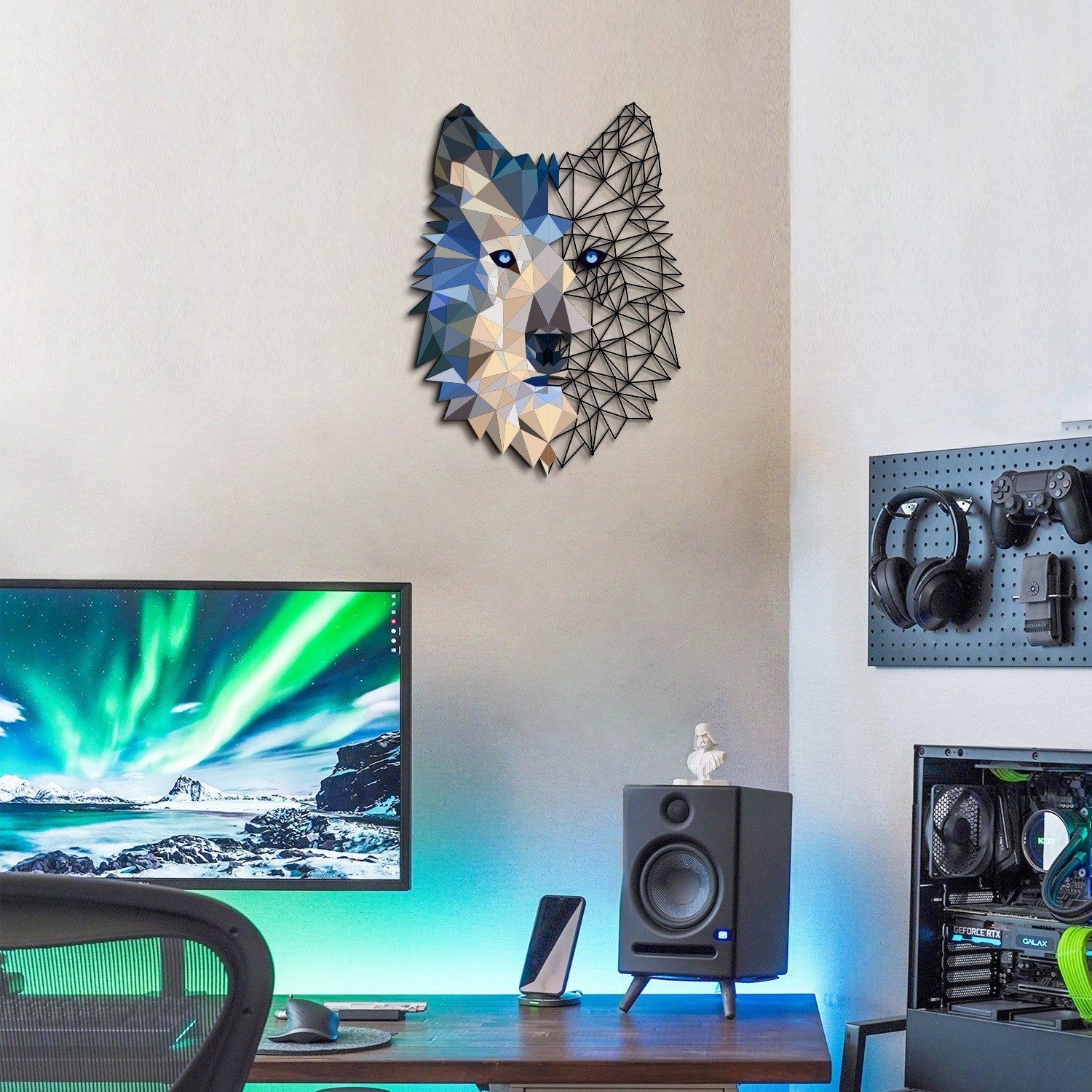 Metalna zidna dekoracija, Metal Wolf Wall Art - APT721 | AG-vitahome.hr